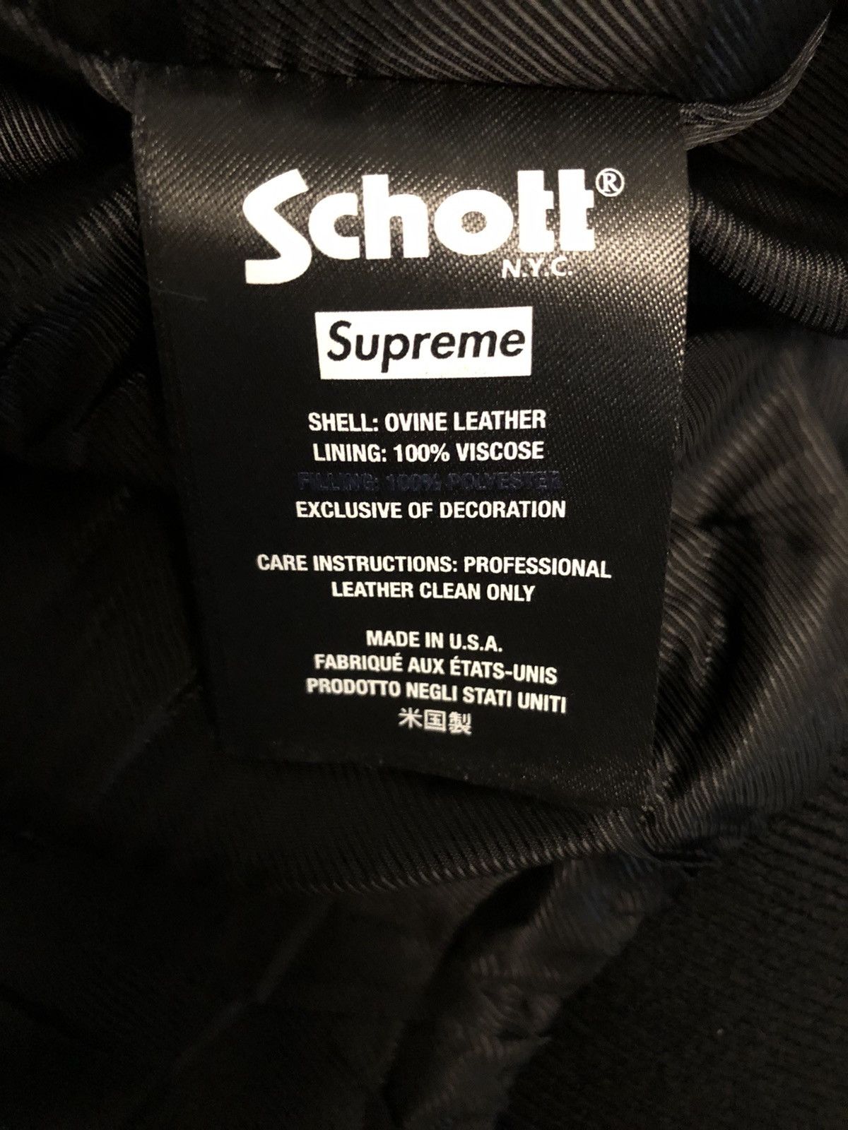 Schott × Supreme Supreme Schott Hooded Leather Bomber Jacket