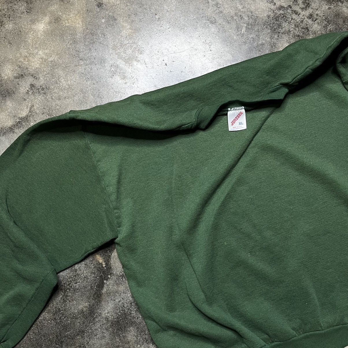 Vintage vintage blank green faded sweatshirt Size US XL / EU 56 / 4 - 4 Thumbnail