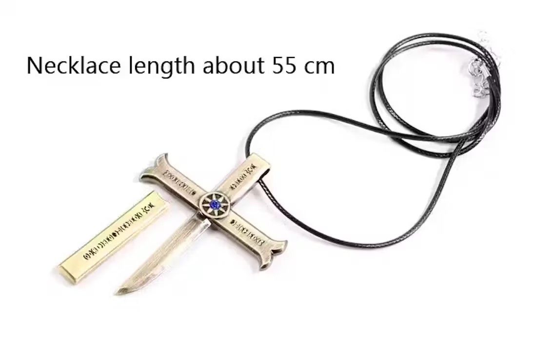 Dracule Mihawk Necklace  Cross Pendant From One Piece