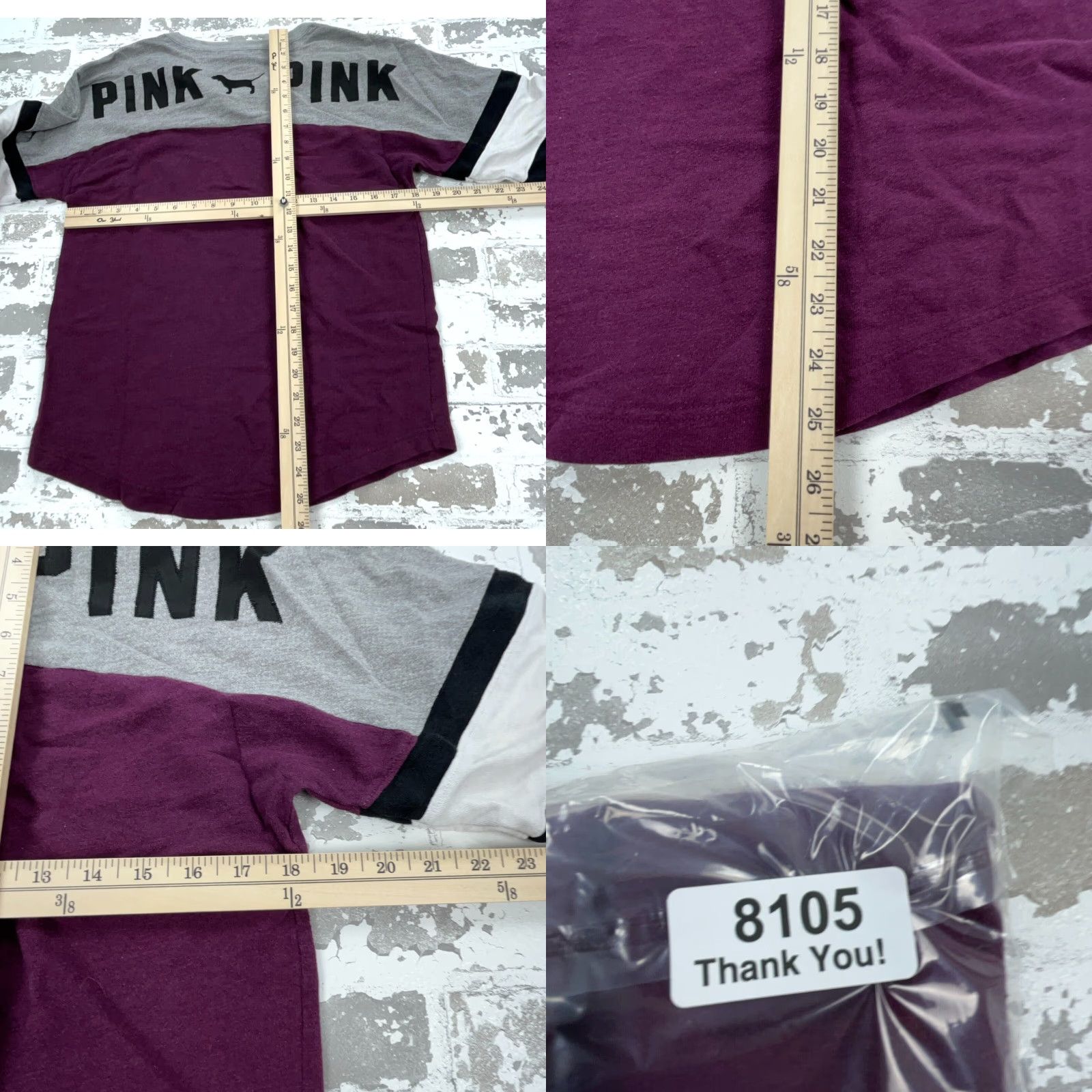 Victoria's Secret Victoria's Secret Pink Sweatshirt Women XS Purple Gray Laced Neck Sweater Size XS / US 0-2 / IT 36-38 - 8 Thumbnail