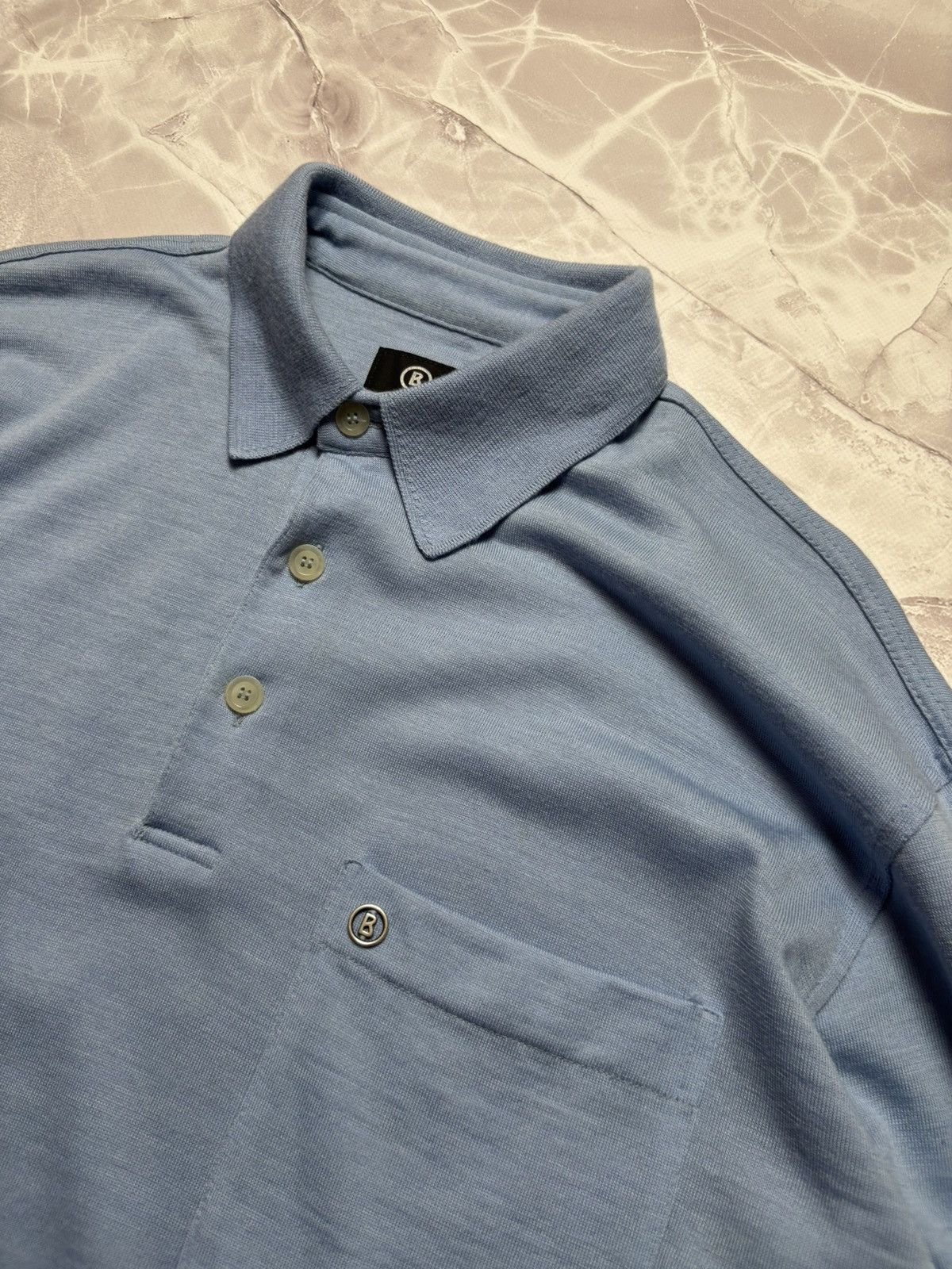 Bogner Bogner Wool Sweater Metal Logo Blue Men's Size M Size US M / EU 48-50 / 2 - 3 Thumbnail