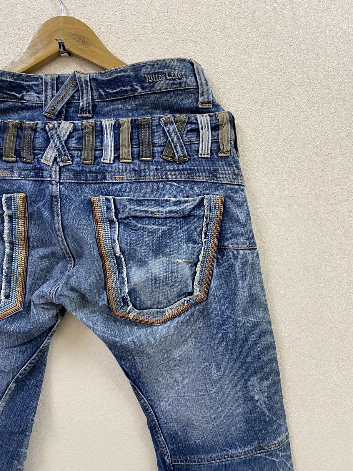 Japanese Brand Vtg Denim Double Waist Wild Life Japan Size US 34 / EU 50 - 6 Thumbnail