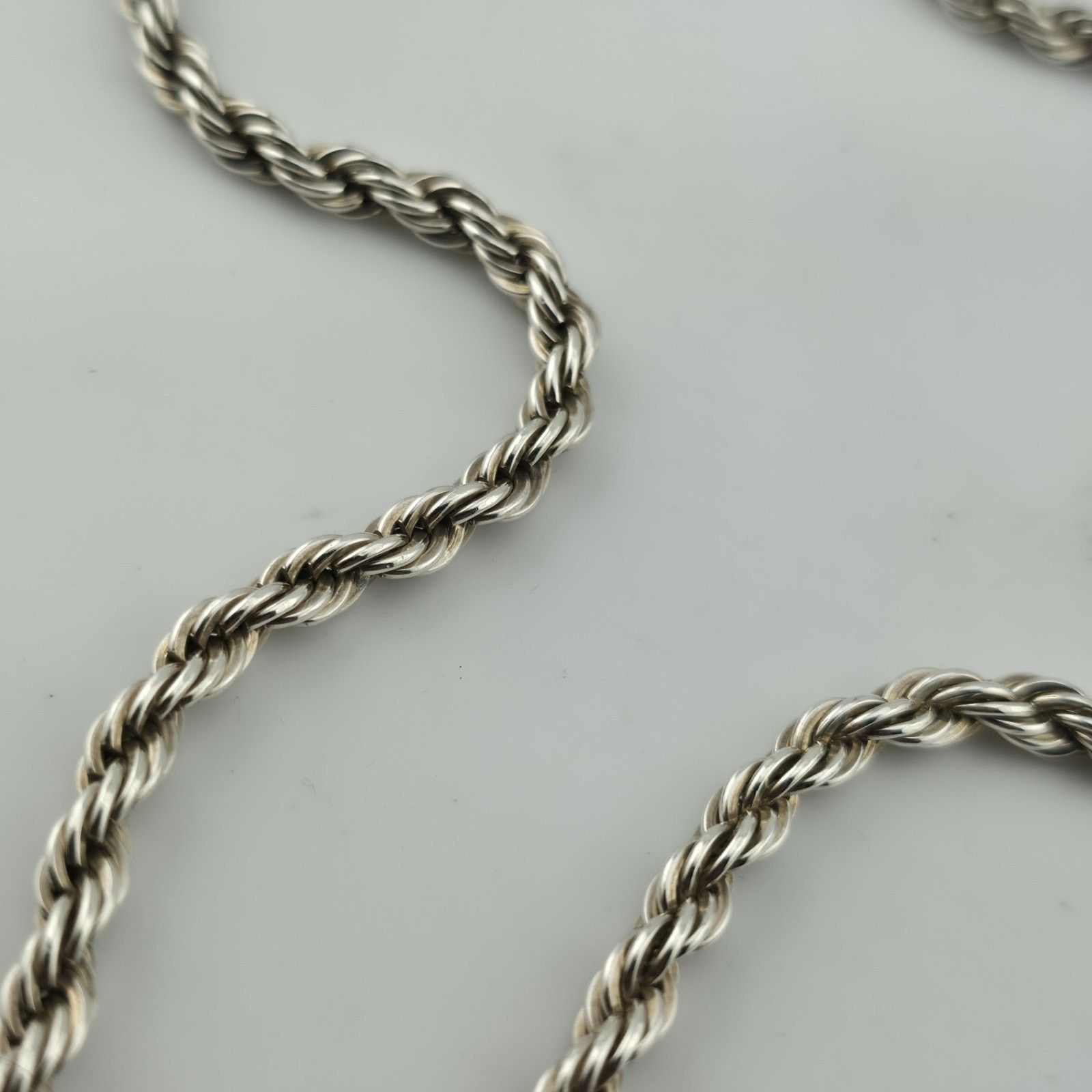 Other Sterling Silver 925 Rope Chain Necklace 24” 47g Heavy Twist Size ONE SIZE - 4 Thumbnail