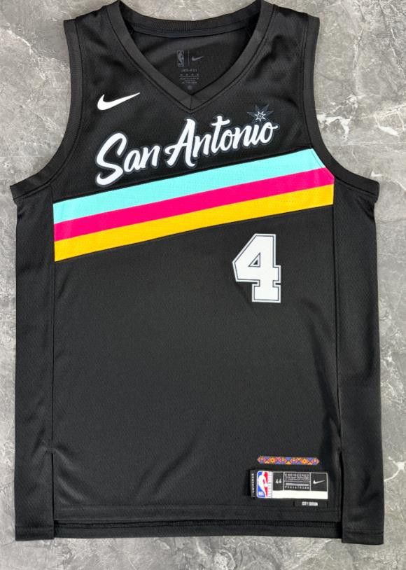 NBA San Antonio Spurs #4 De’Aaron Fox Jersey 2026 Size US L / EU 52-54 / 3 - 1 Thumbnail
