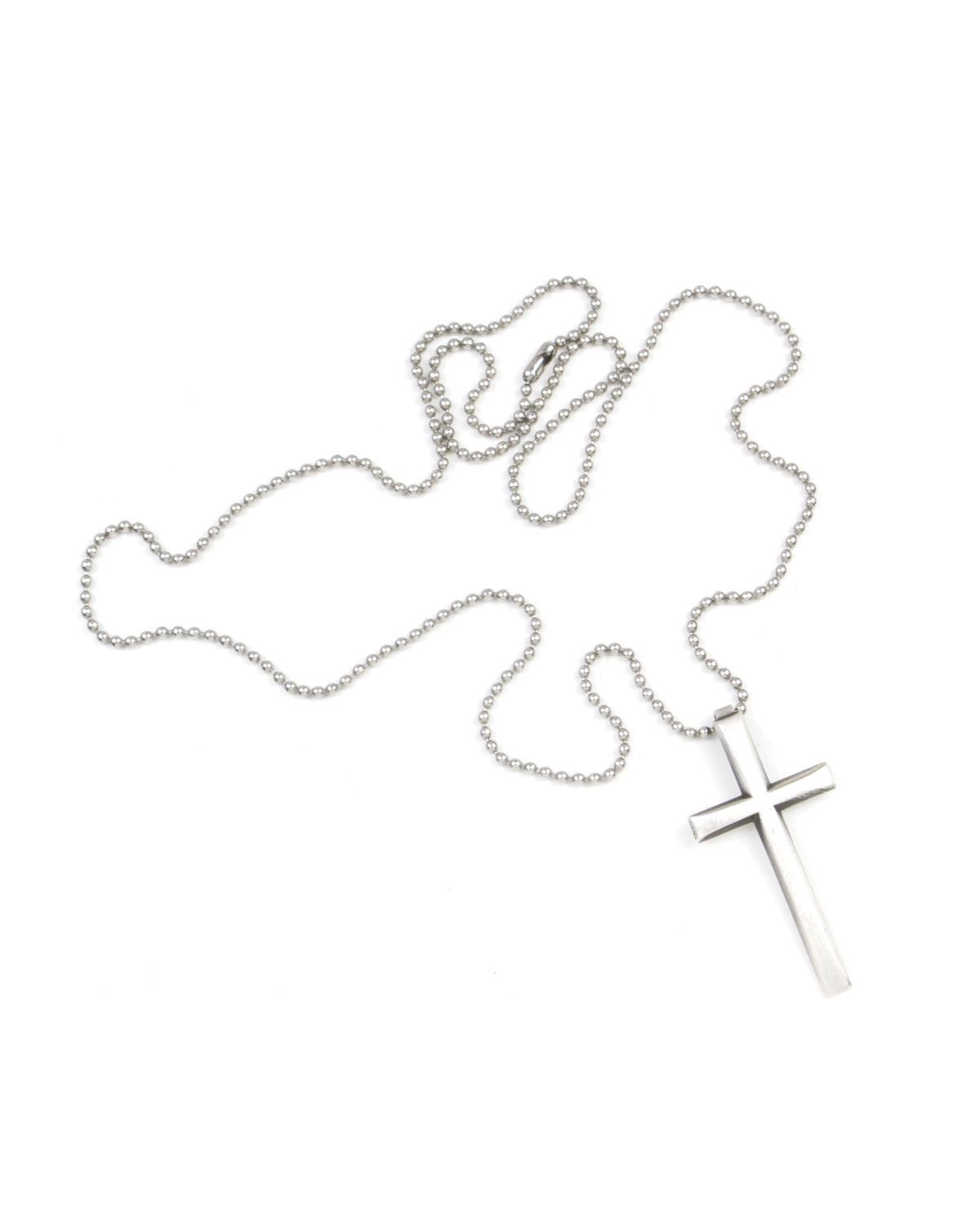 Hysteric Glamour 2000S SARAH JAPAN SILVER-PLATED CROSS BALL CHAIN NECKLACE Size ONE SIZE - 2 Thumbnail