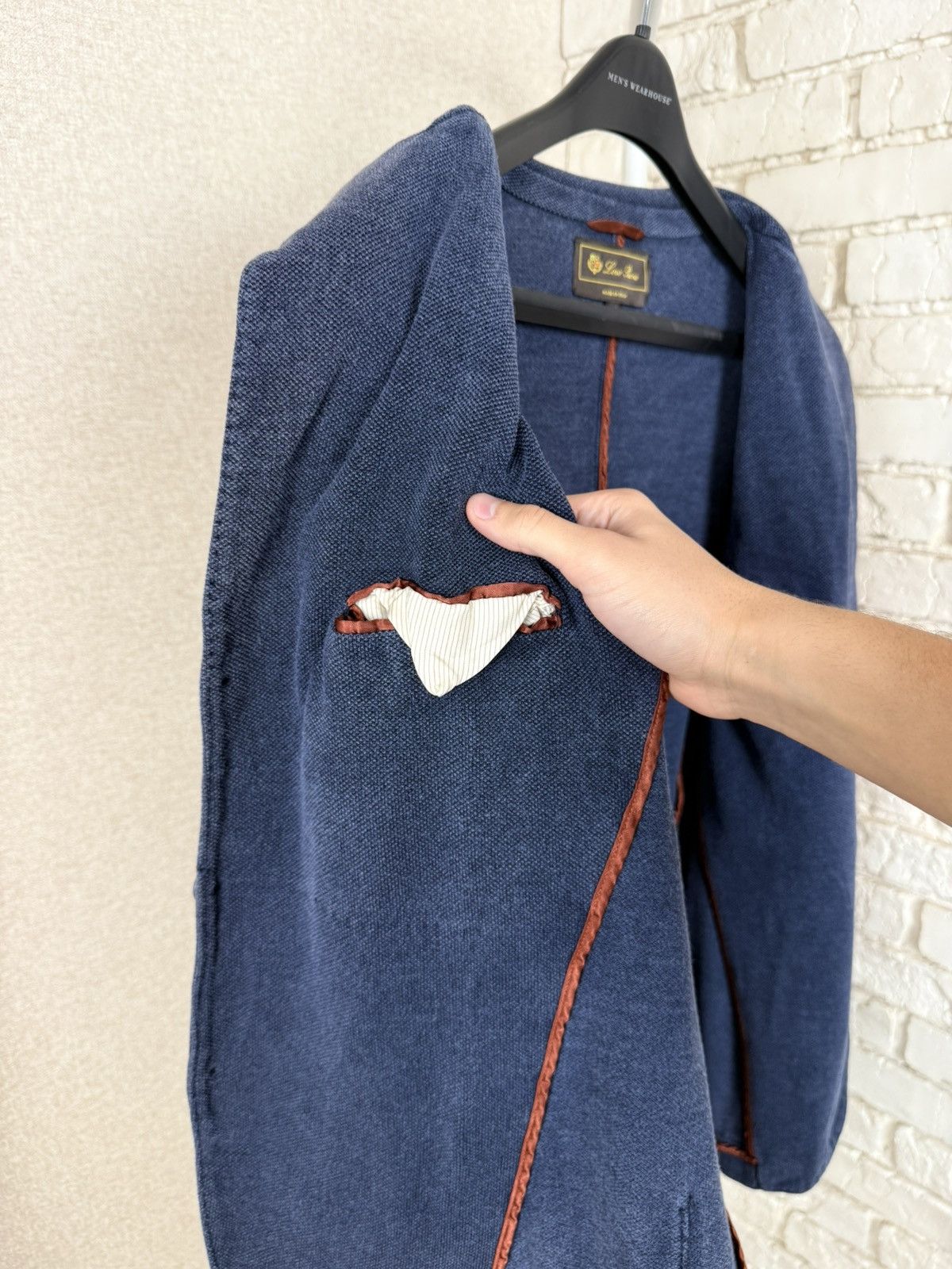 Loro Piana Loro Piana Blue Silk Light Blazer Jacket Size US L / EU 52-54 / 3 - 18 Thumbnail
