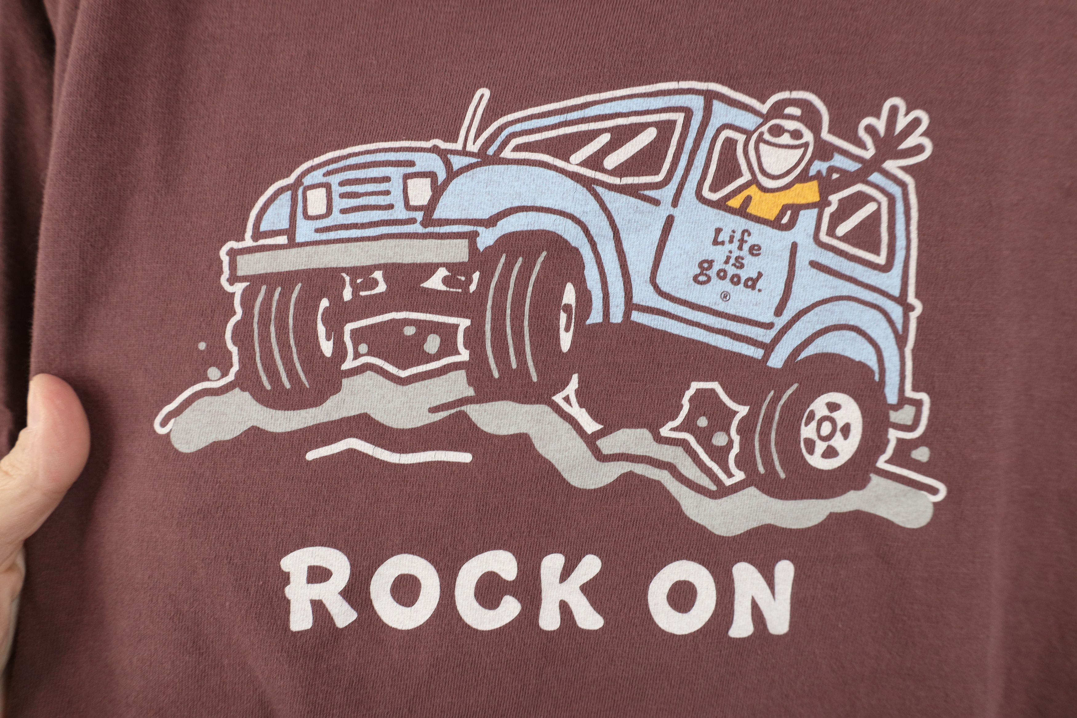 Life is Good Life Is Good Rock On Jeep Long Sleeve T-Shirt Purple Cotton Size US XL / EU 56 / 4 - 5 Thumbnail