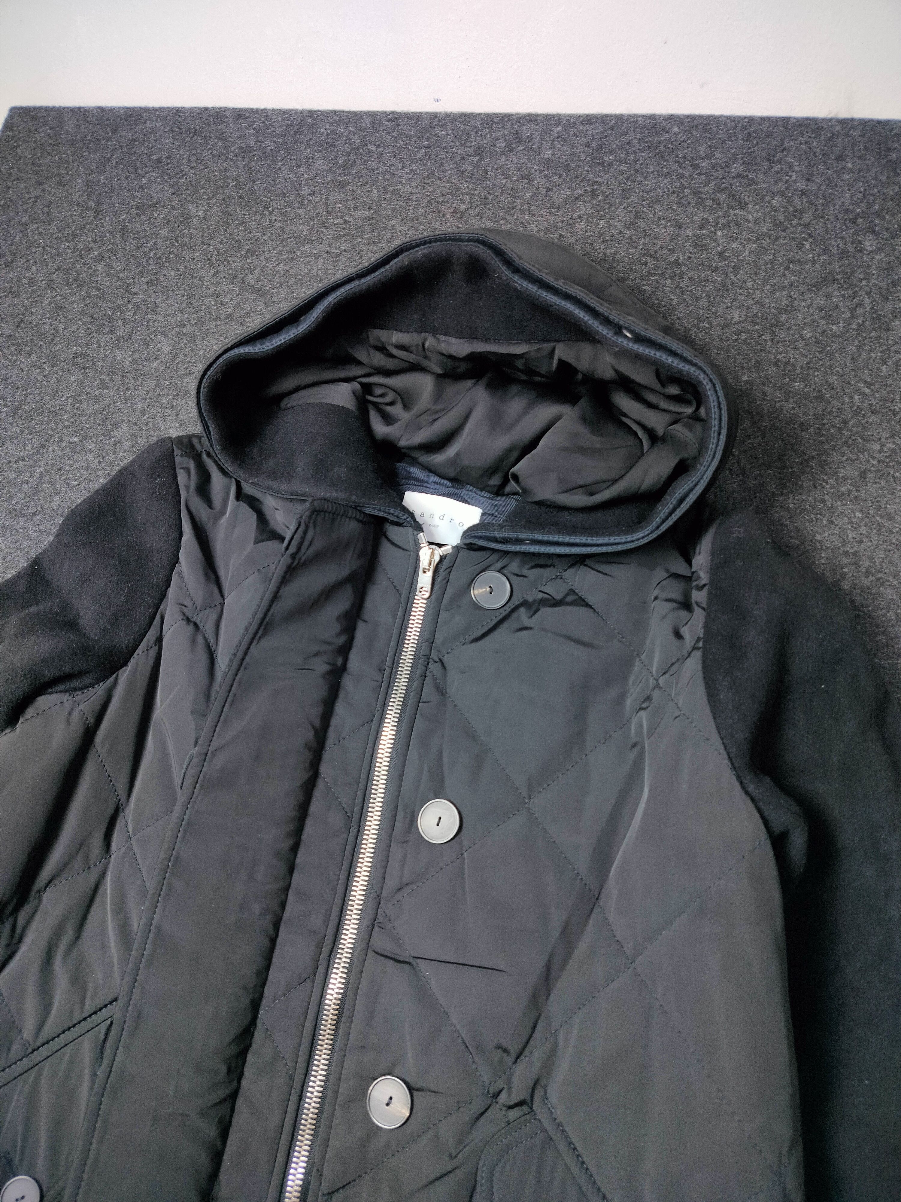 Sandro Sandro Quilted Jacket Wool Sleeves Size US M / EU 48-50 / 2 - 2 Thumbnail