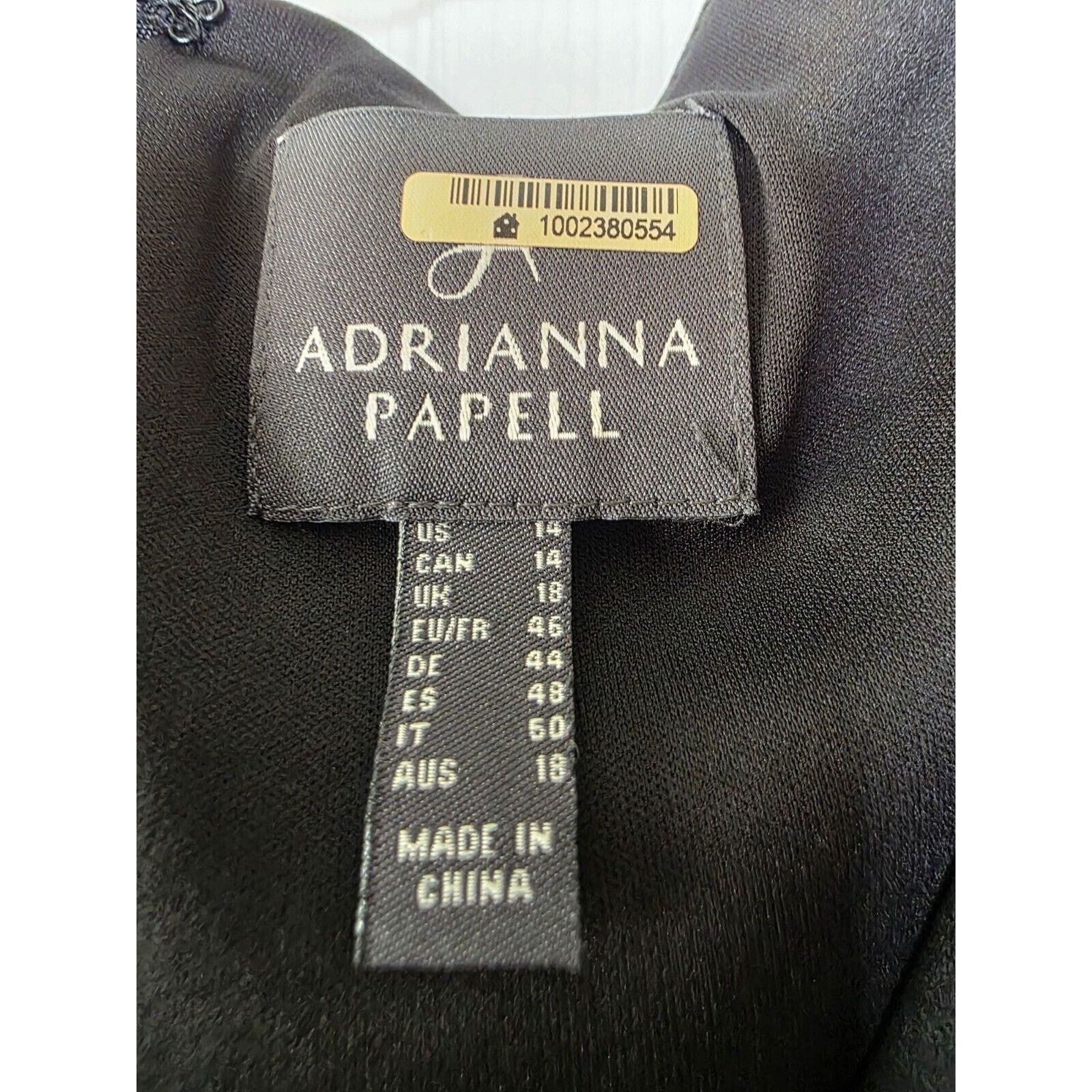 Adrianna Papell ADRIANNA PAPELL Womens Black Gathered Jumpsuit Size 42" / US 20 - 8 Thumbnail