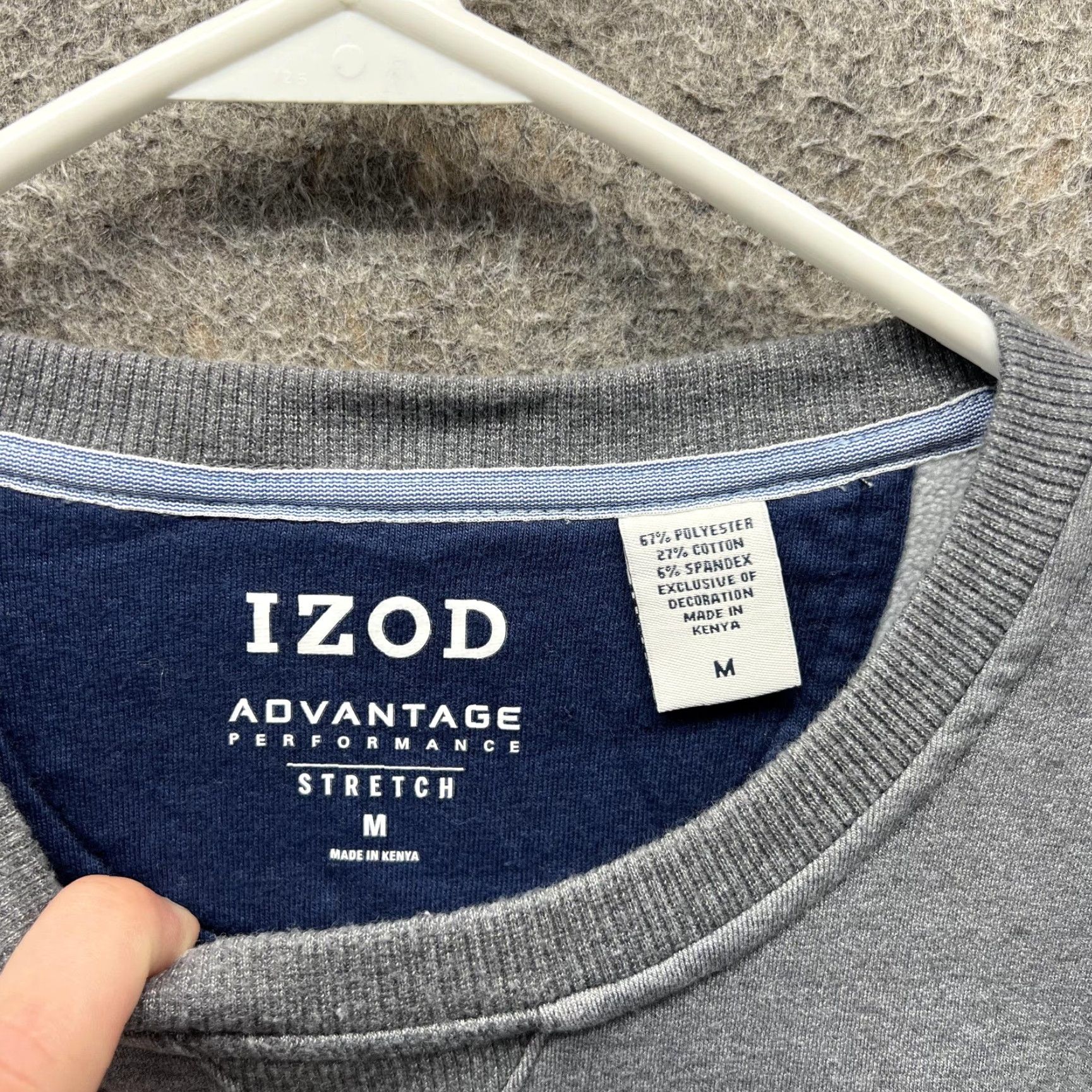 Izod VINTAGE IZOD Sweatshirt Mens Medium Gray Stretch Crewneck Pullover Casual Size US M / EU 48-50 / 2 - 6 Thumbnail