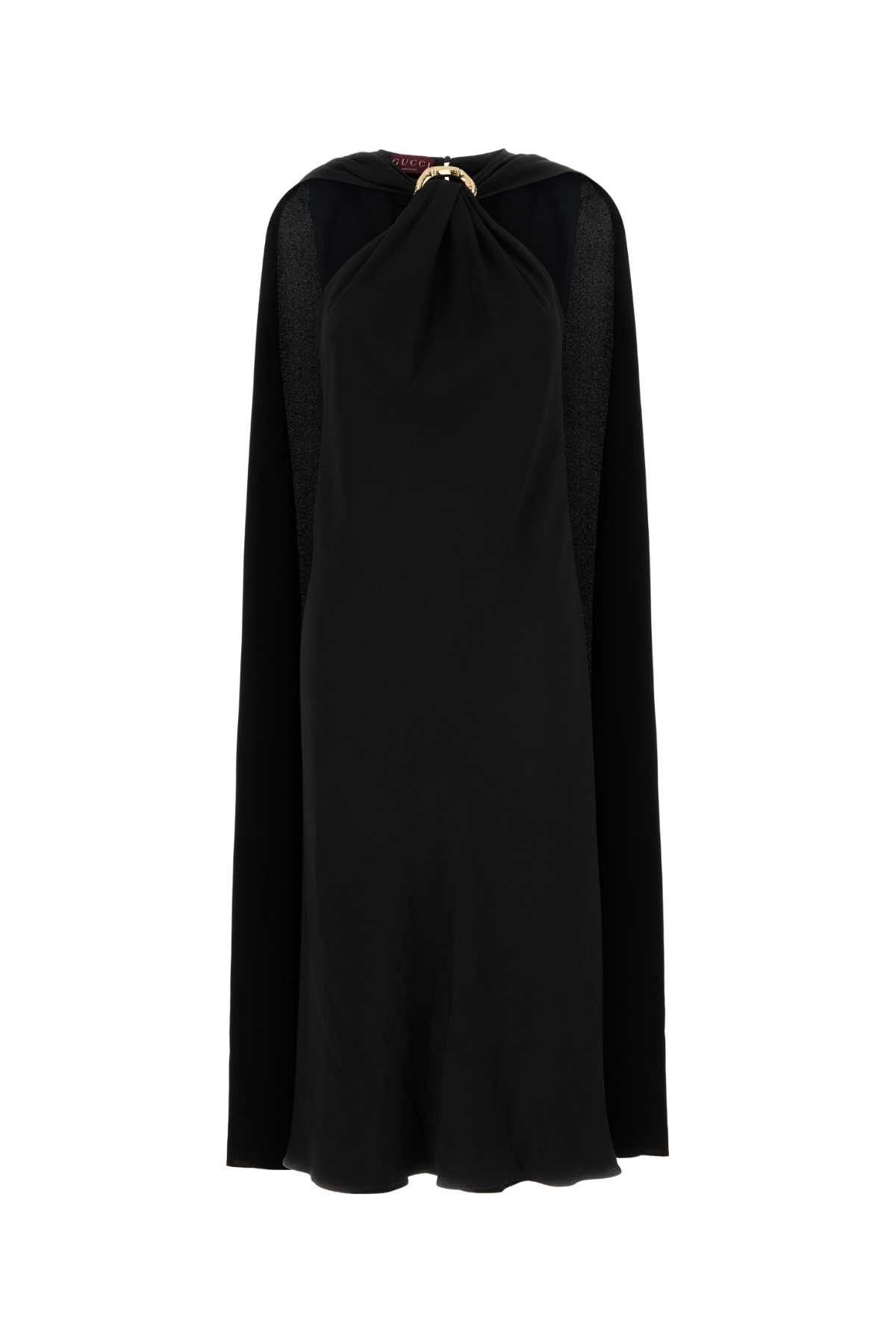 Gucci Black Crepe Dress Size S / US 4 / IT 40 - 1 Thumbnail