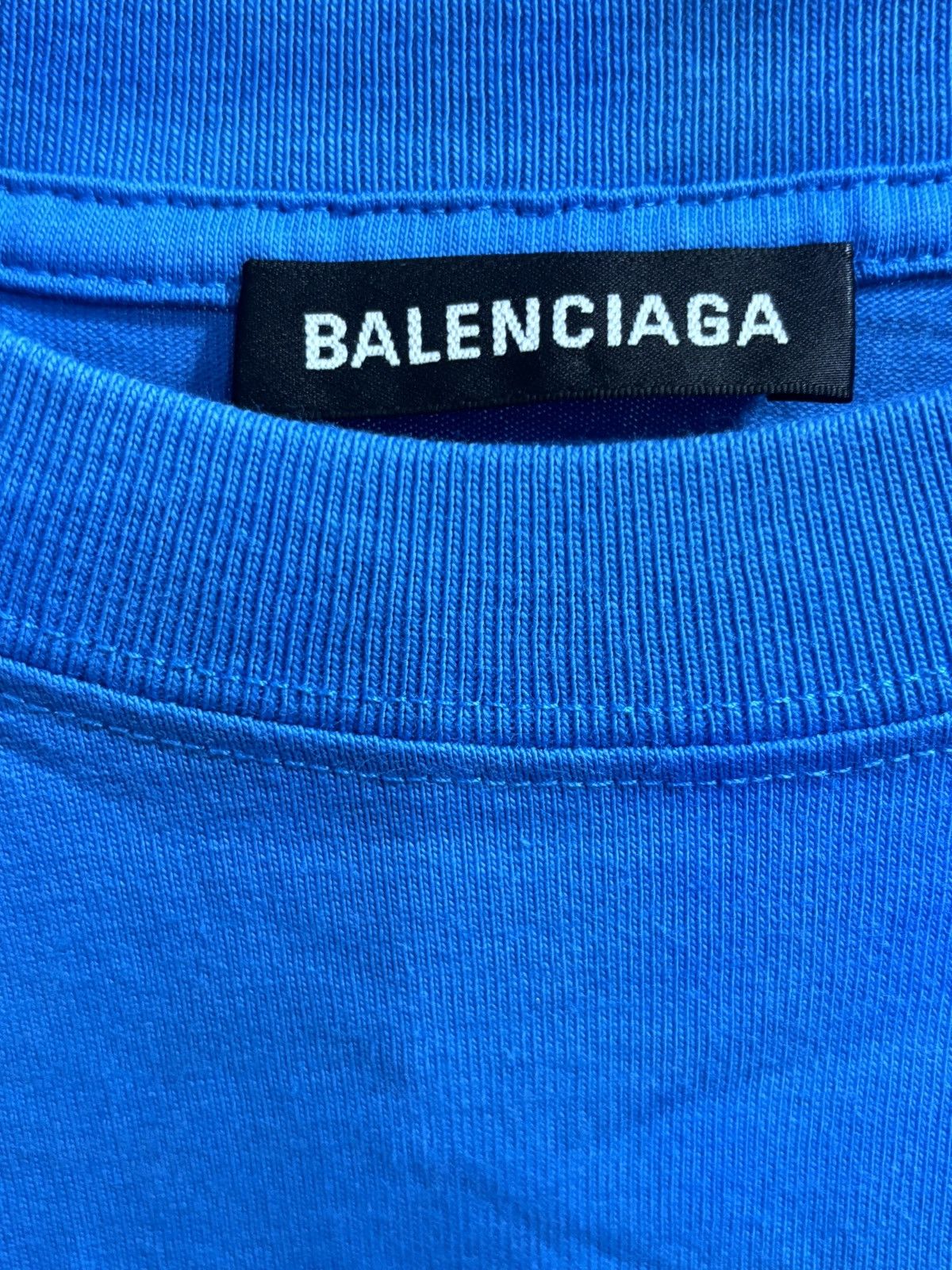 Balenciaga Balenciaga MasterCard Blue Tee Size US M / EU 48-50 / 2 - 3 Thumbnail