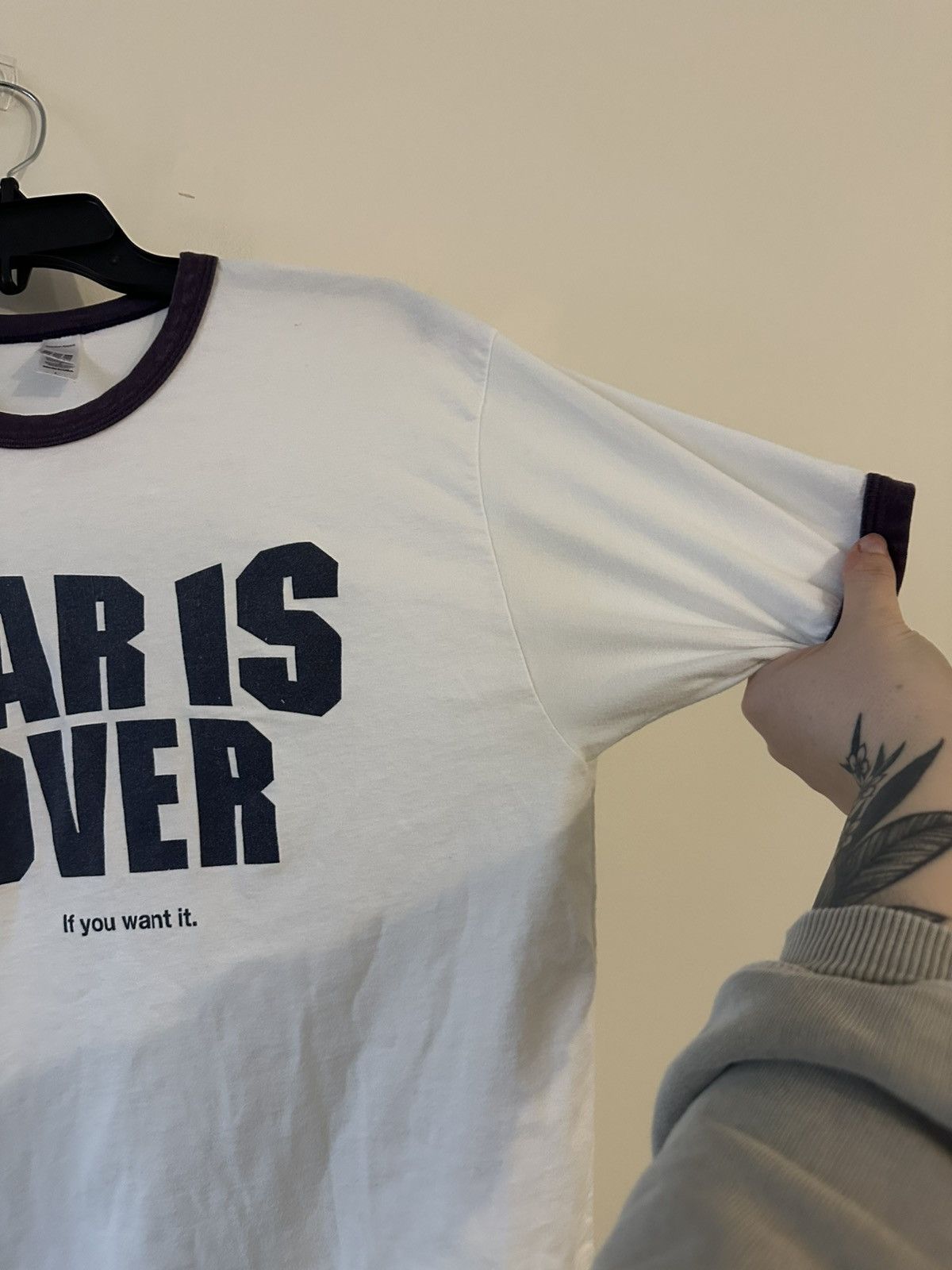 Band Tees × Vintage Vintage NUTOPIA Y2K War Is Over If You Want It Lennon Size US L / EU 52-54 / 3 - 5 Thumbnail