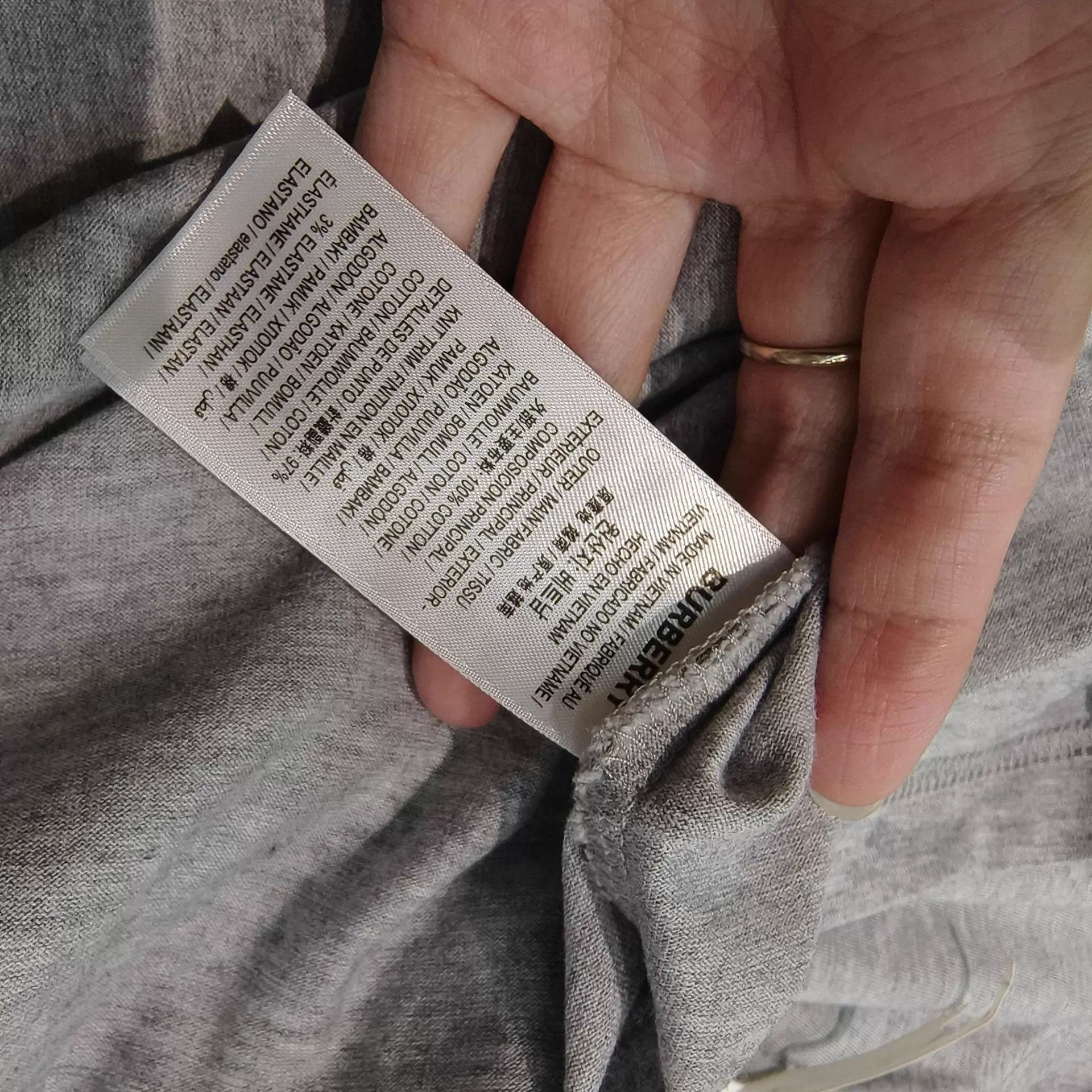 Burberry Burberry Gray Classic Logo Short Sleeve Tee M 99 New Size M / US 6-8 / IT 42-44 - 4 Thumbnail