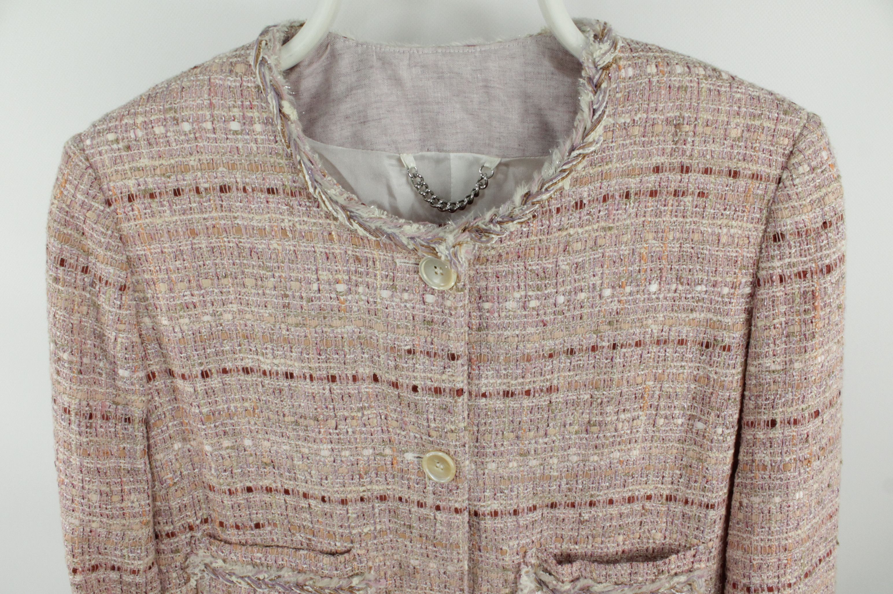 Other Beautiful Onorati Multicolor Knit Blazer Jacket Women's Size L / US 10 / IT 46 - 2 Thumbnail
