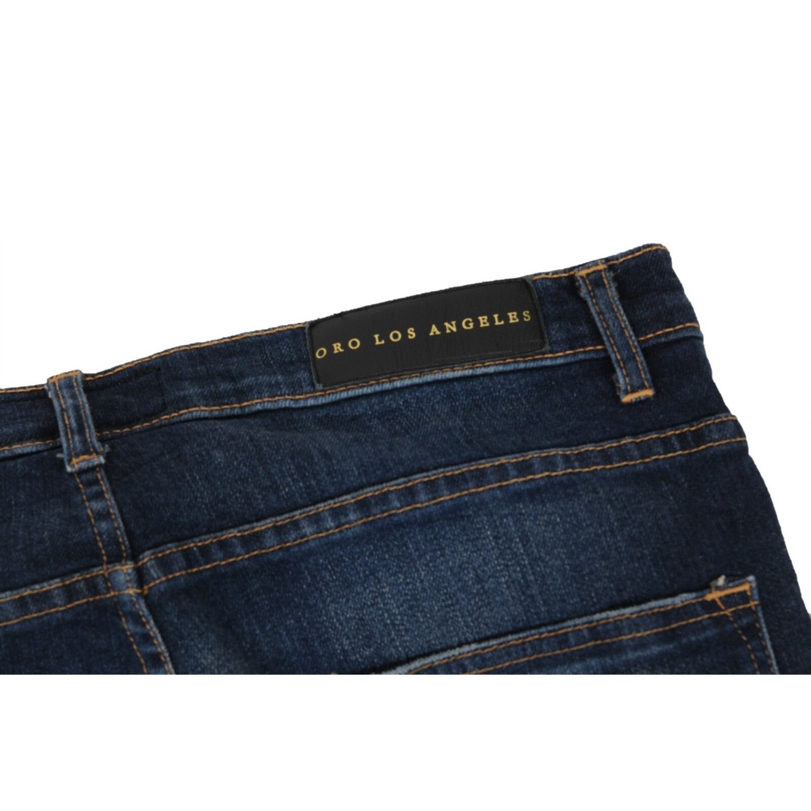 Oro Los Angeles Distressed Knee Slash Rustic Jeans Dark Wash Size US 32 / EU 48 - 10 Thumbnail