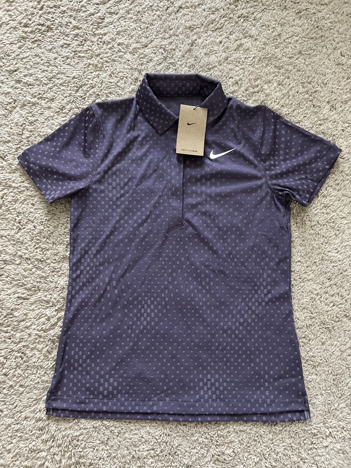 Nike Nike Golf Polo DriFit ADV Tour Jacquard Purple Size S / US 4 / IT 40 - 6 Thumbnail