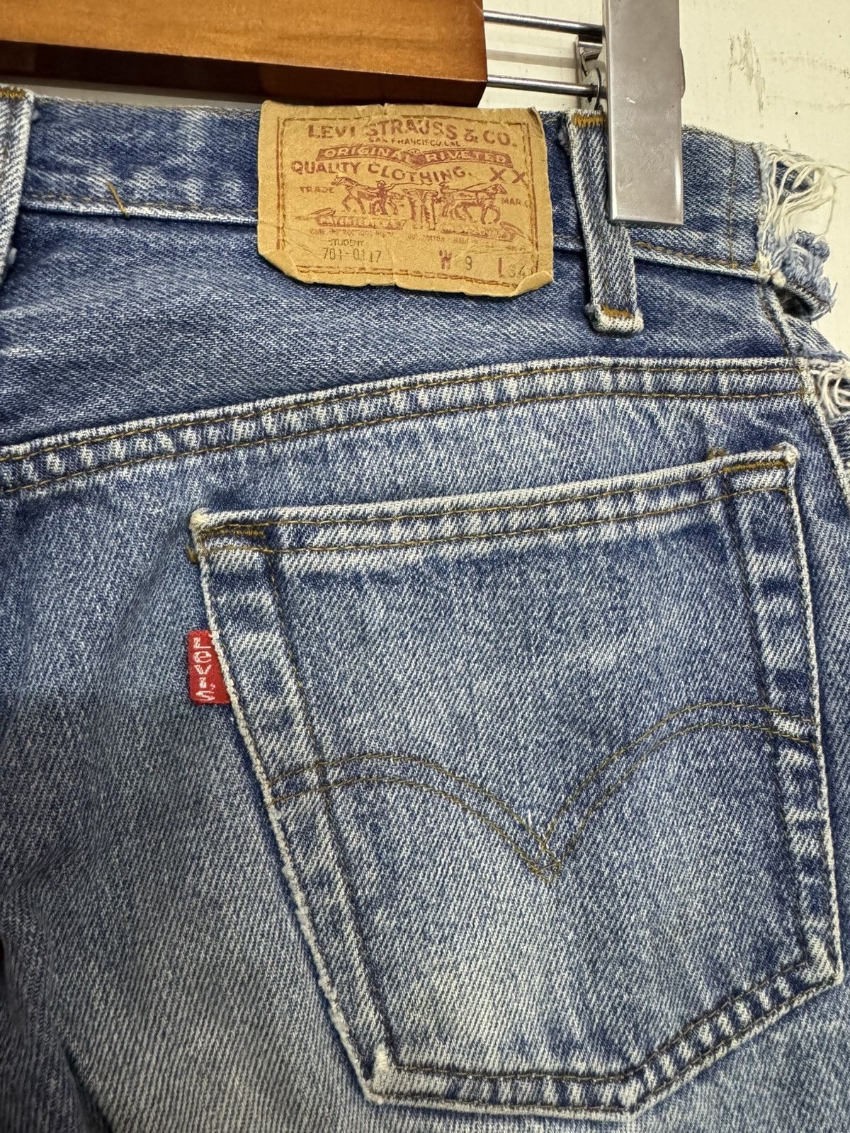 Handmade × Levi's × Levi's Vintage Clothing Vintage Levis customade sunfaded Size 31" - 7 Thumbnail