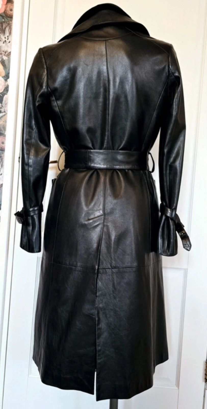 RARE 2 PIECE CASHMERE AND LEATHER COAT