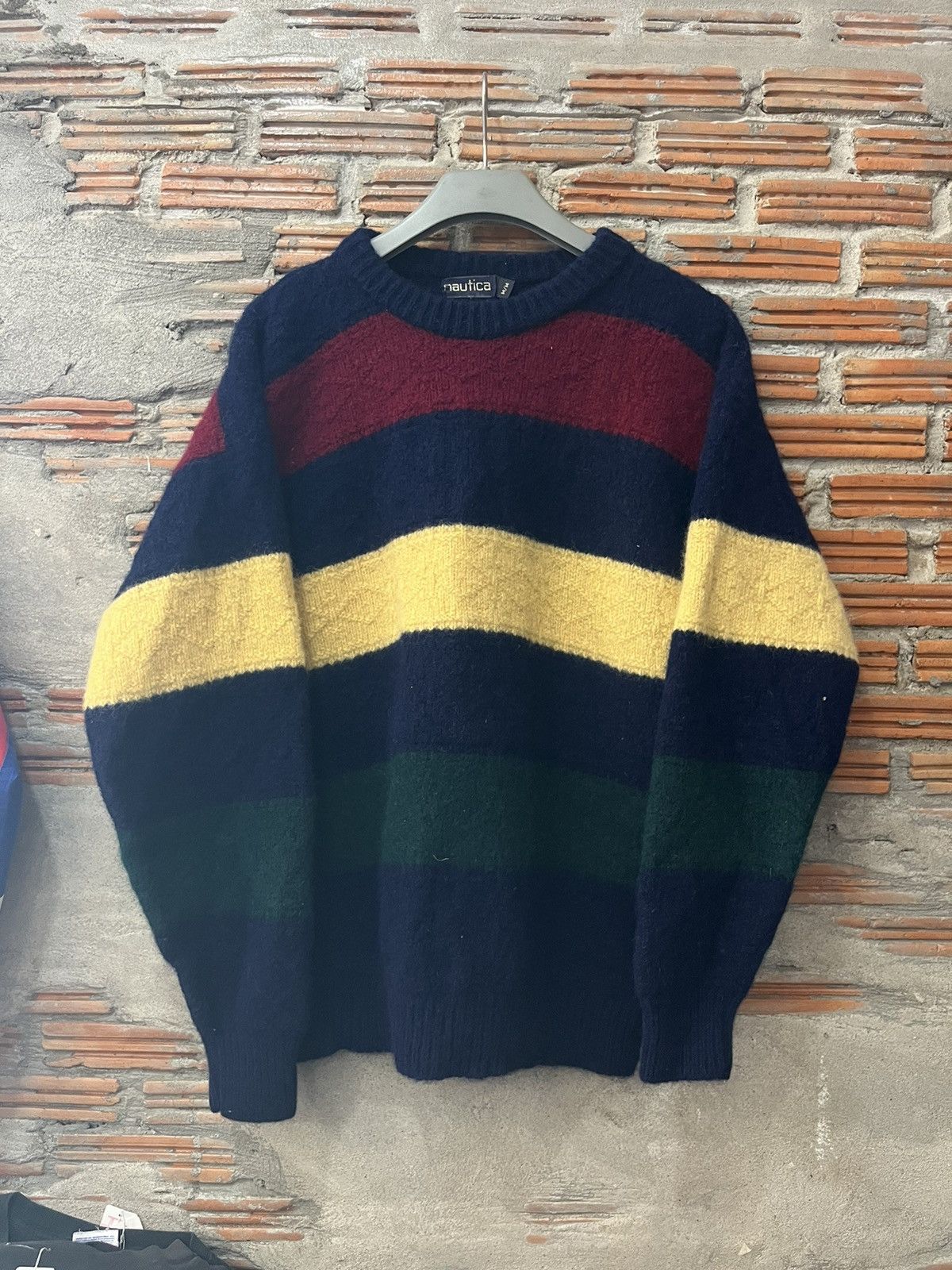 Nautica Vintage NAUTICA PURE New WOOL Sweater 90’s-00’s Shirt Size US M / EU 48-50 / 2 - 2 Thumbnail