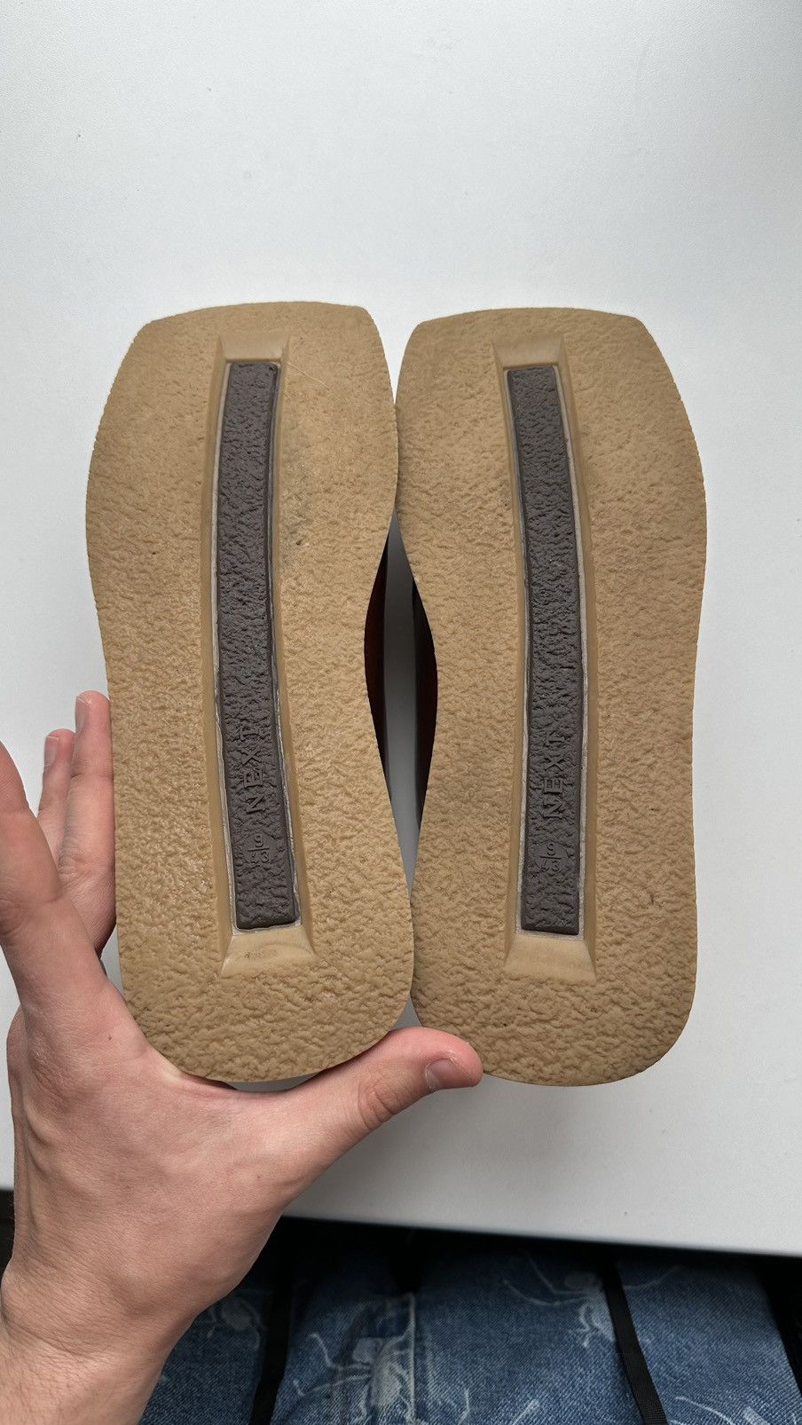 Leather × NEXT Next Rare Brown Leather Shoes MM6 Style Size 43 Portugal Size US 9.5 / EU 42-43 - 6 Thumbnail
