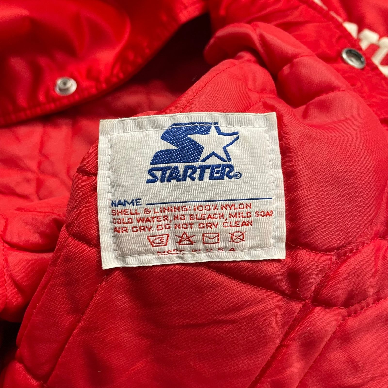NCAA VTG 90s UNLV REBELS STARTER SATIN BOMBER JACKET MADE IN USA Size US L / EU 52-54 / 3 - 7 Thumbnail