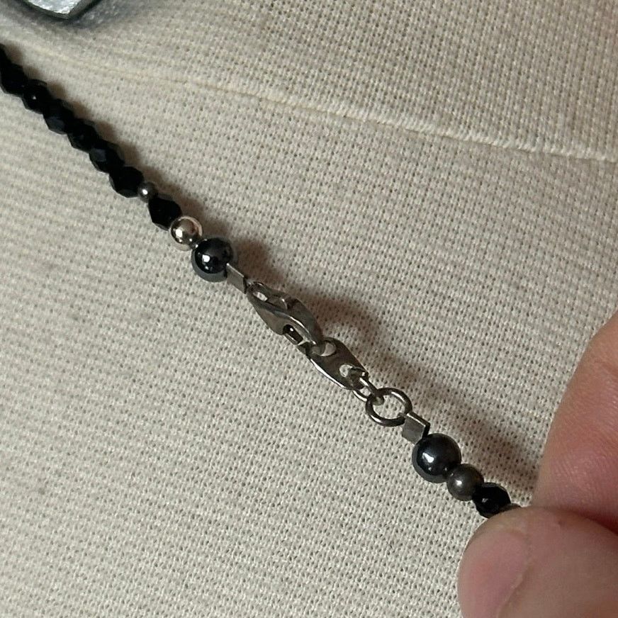Other silver dragon gargoyle pendant beaded necklace Size ONE SIZE - 3 Thumbnail