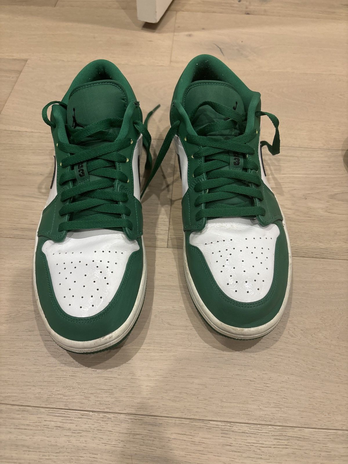 image of Jordan Nike Air Jordan 1 Low Pine Green Shoes, Men's (Size 12.5)