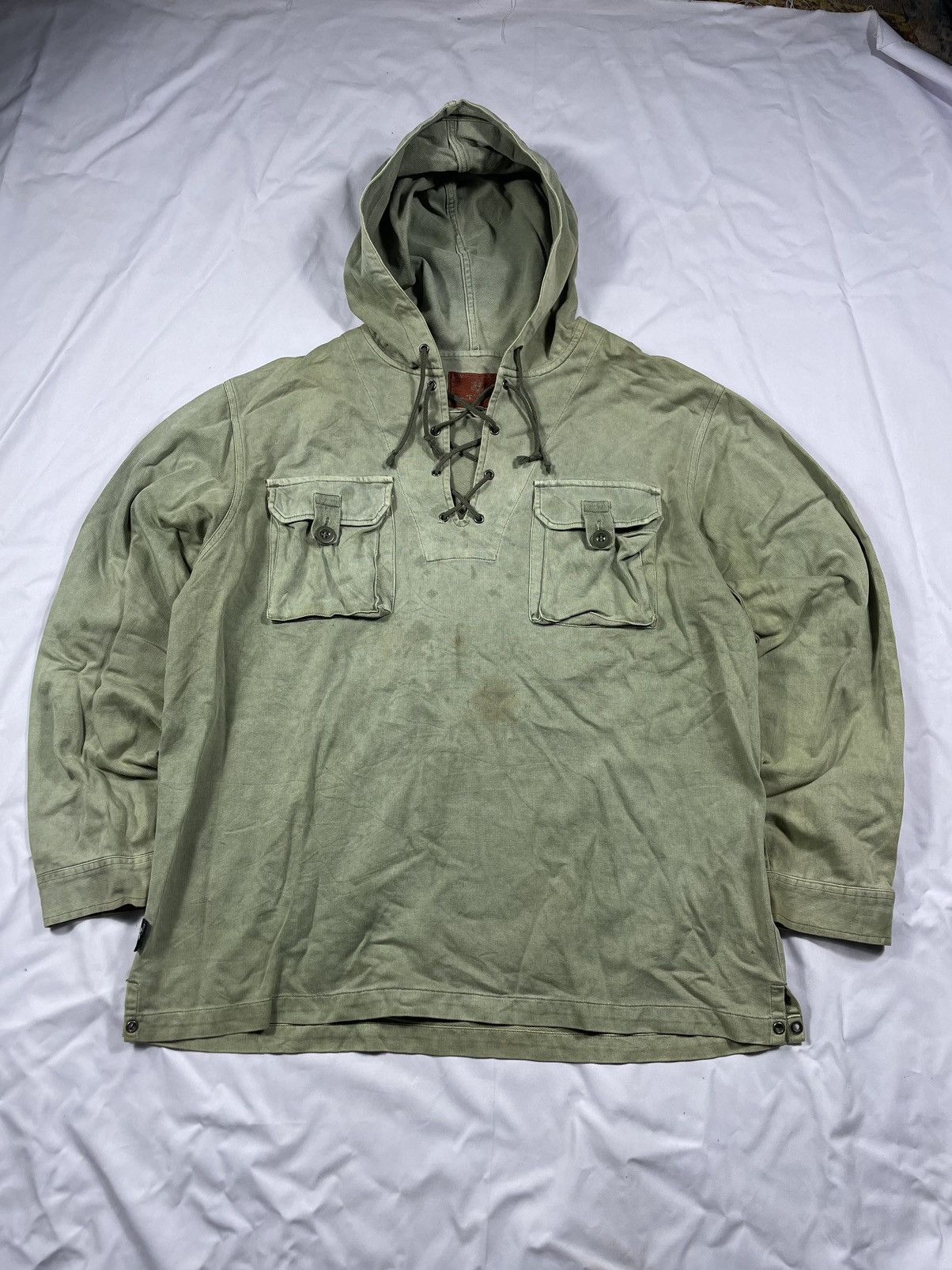 Avirex Sun Faded 90s Avirex MzP Jacket Hoodie Pocket Size US XL / EU 56 / 4 - 1 Thumbnail