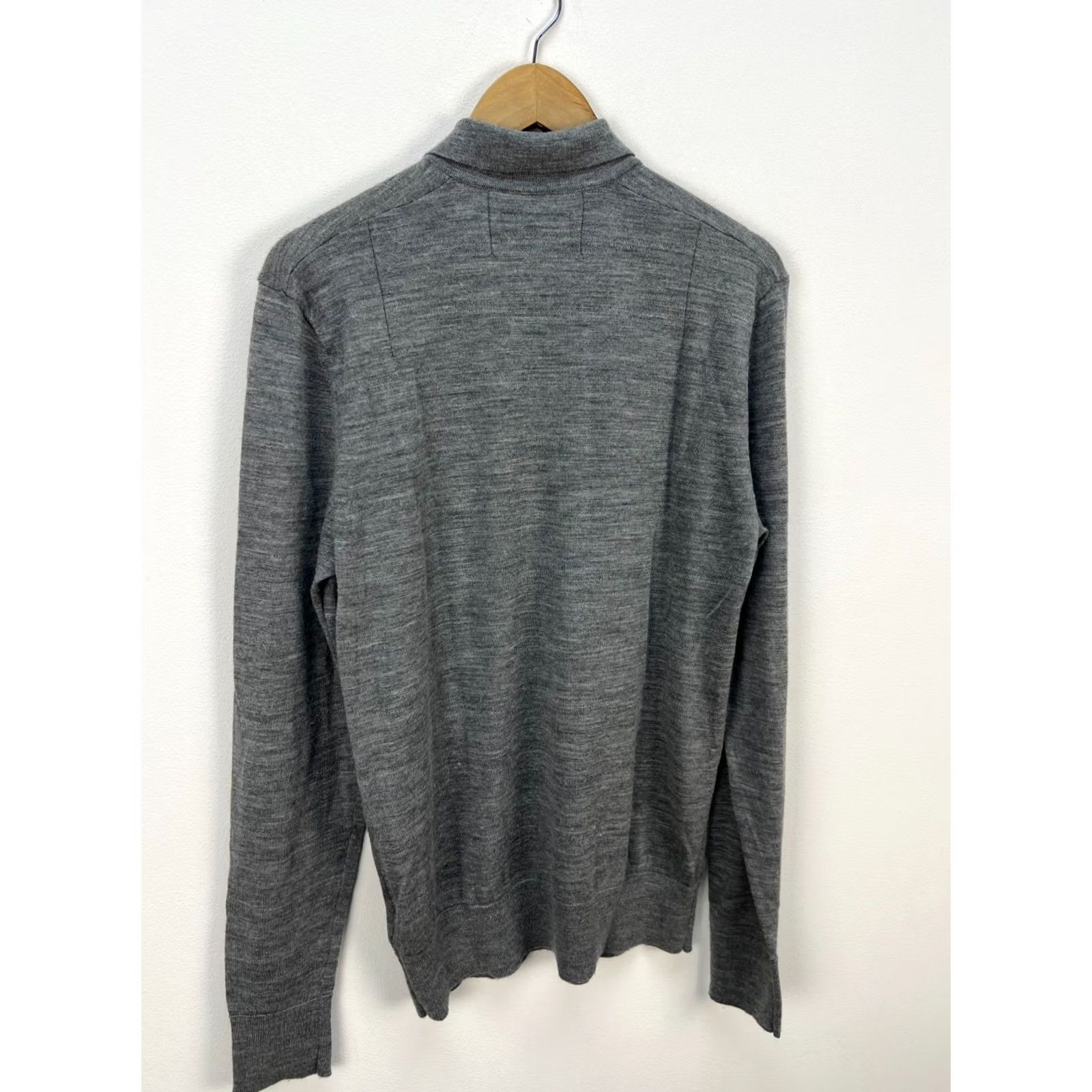 Allsaints AllSaints 100% Merino Mode LS Polo Shirt Pullover Gray Size L Mens Size US L / EU 52-54 / 3 - 6 Thumbnail