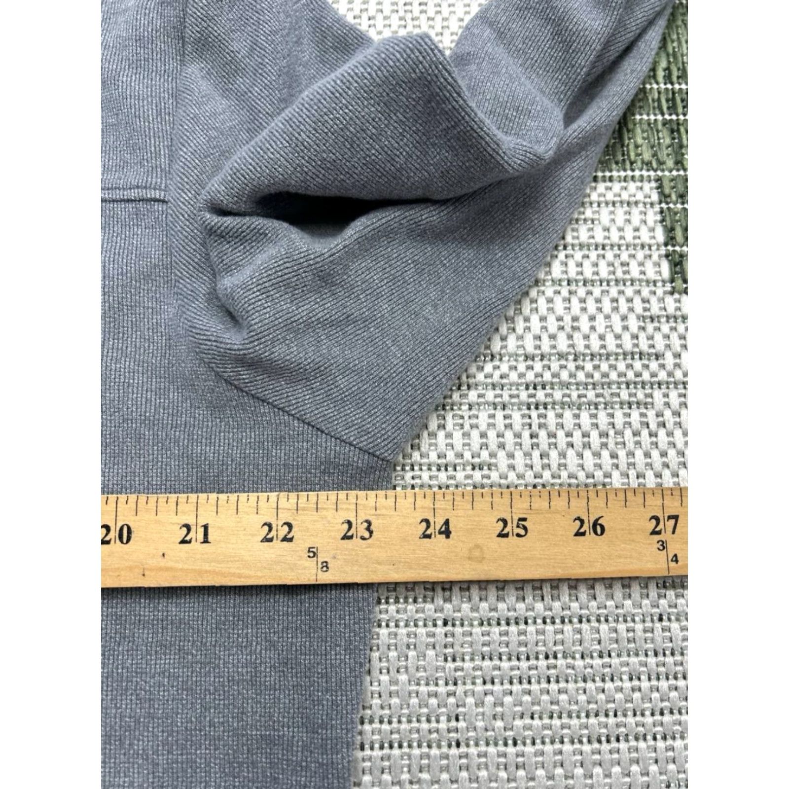 johnnie-O Johnnie-O Sweater Mens Large Gray Cotton Blend Quarter Button Pullover Knit Mock Neck Casual Golf Size US L / EU 52-54 / 3 - 7 Thumbnail