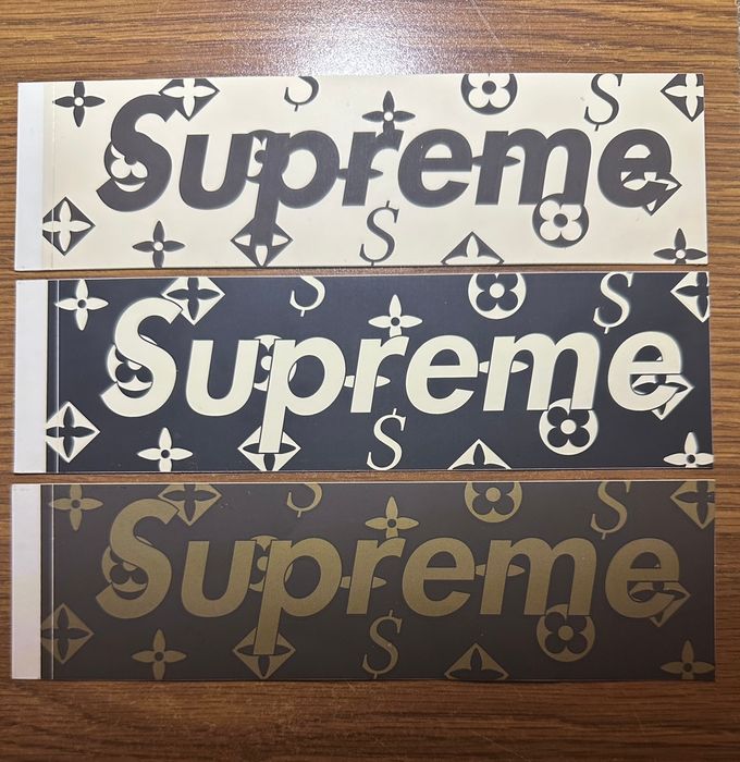 Supreme 2000 Supreme LV Louis Vuitton Box Logo Sticker Set RARE OG