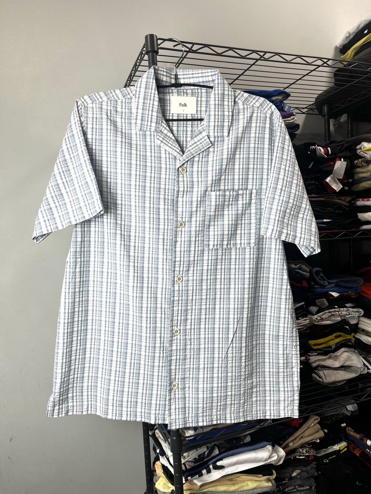 Folk Folk Checkered Blue Shirt 3 Size Size US M / EU 48-50 / 2 - 1 Thumbnail