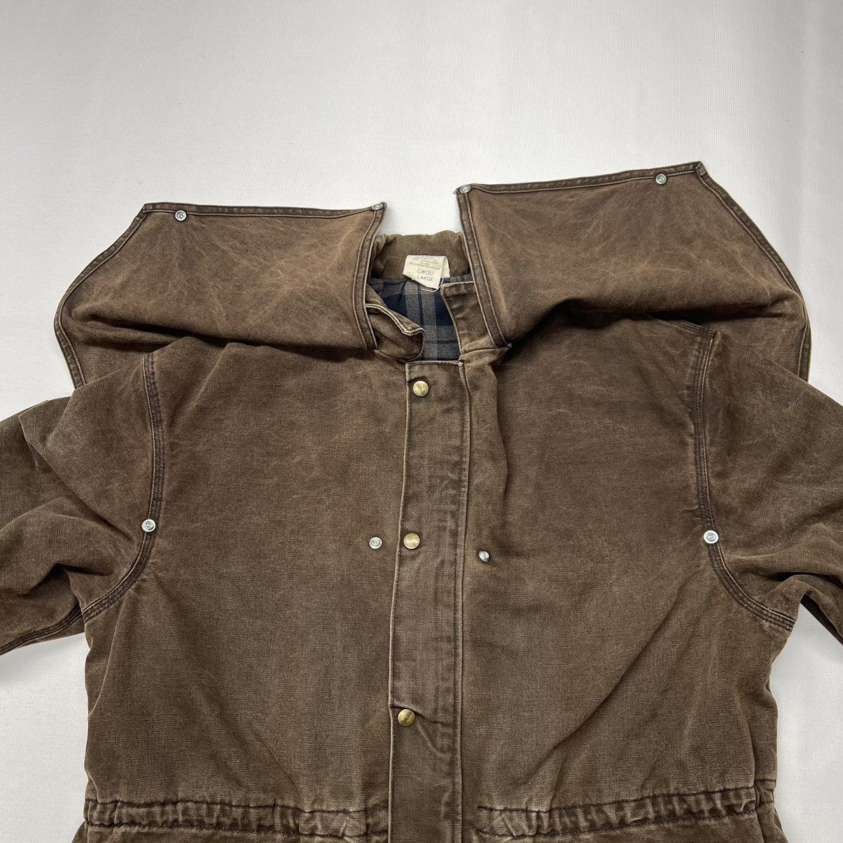 Carhartt × Vintage Carhartt Jacket Brown Duster Chore Barn Coat Canvas Full Zip Size US L / EU 52-54 / 3 - 15 Thumbnail