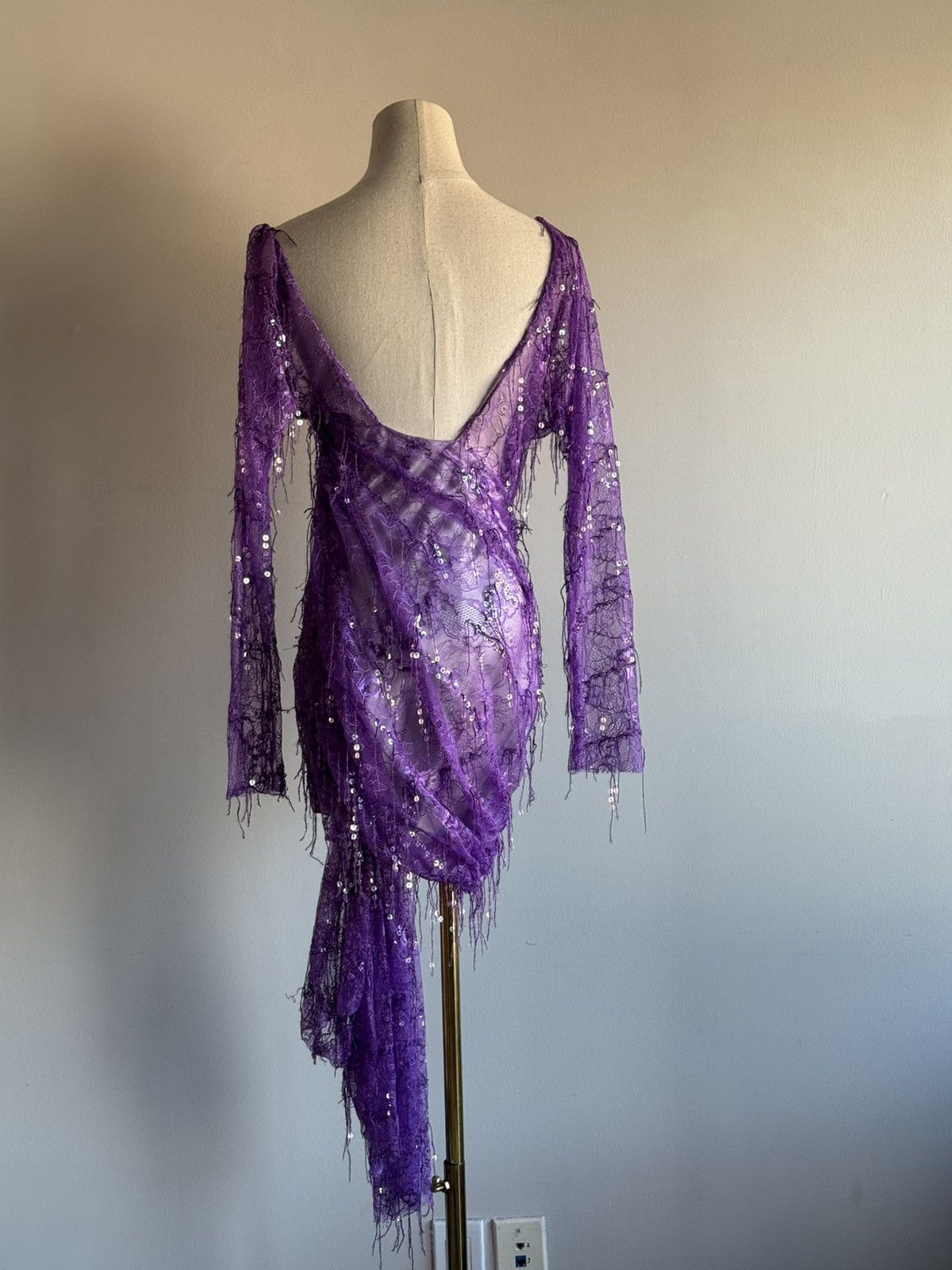 Christopher Esber Christopher Esber encased beaded lace mini dress purple S Size S / US 4 / IT 40 - 5 Thumbnail