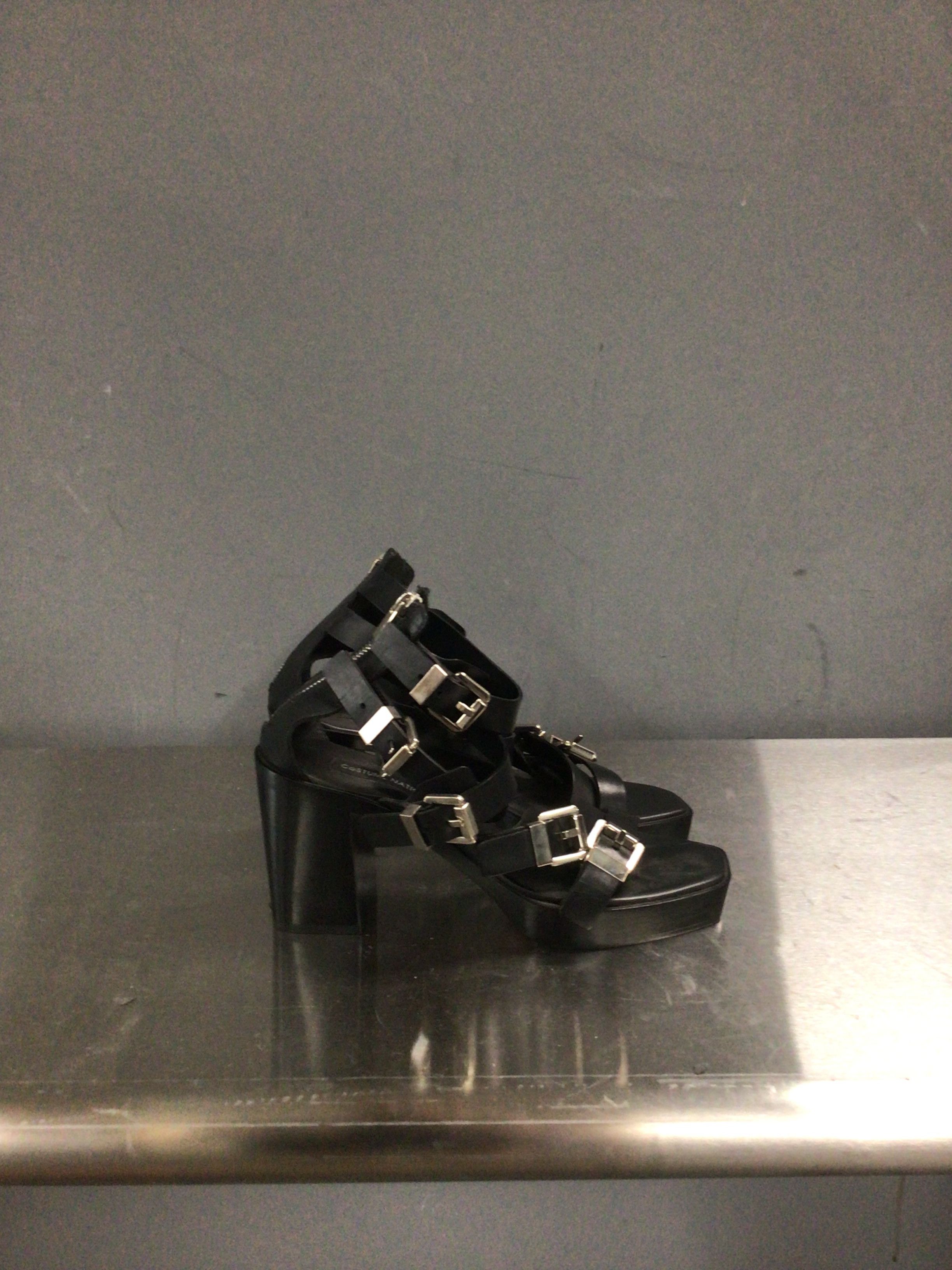 Costume National Costume National Black Sandals Size US 8 / IT 38 - 1 Thumbnail