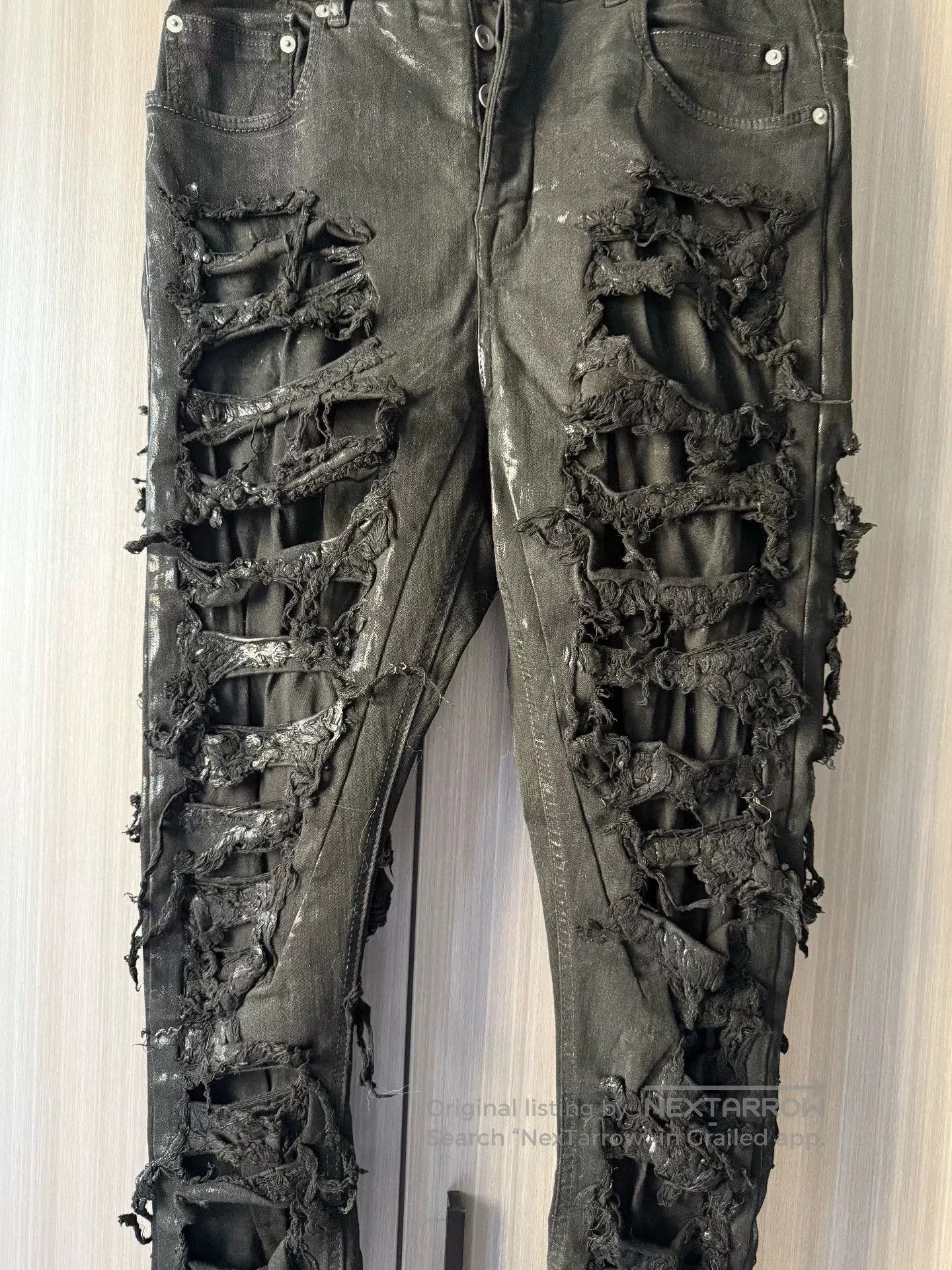 Rick Owens Drkshdw Rick Owens Drkshdw Black Distressed Jeans. Size US 31 - 2 Thumbnail