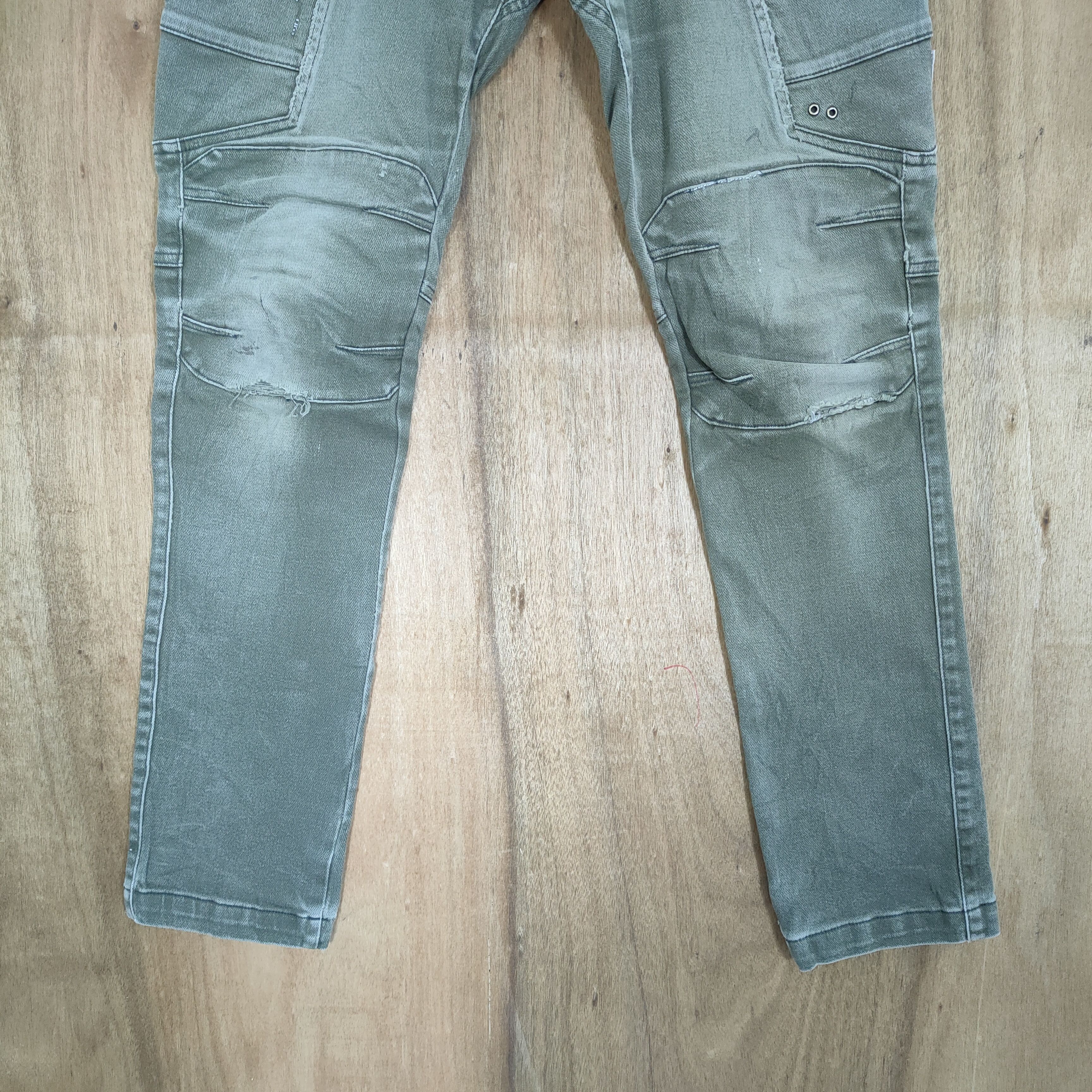 Japanese Brand VINTAGE JAPANESE FADED DOUBLE KNEE CARGO PANTS Size US 30 / EU 46 - 3 Thumbnail