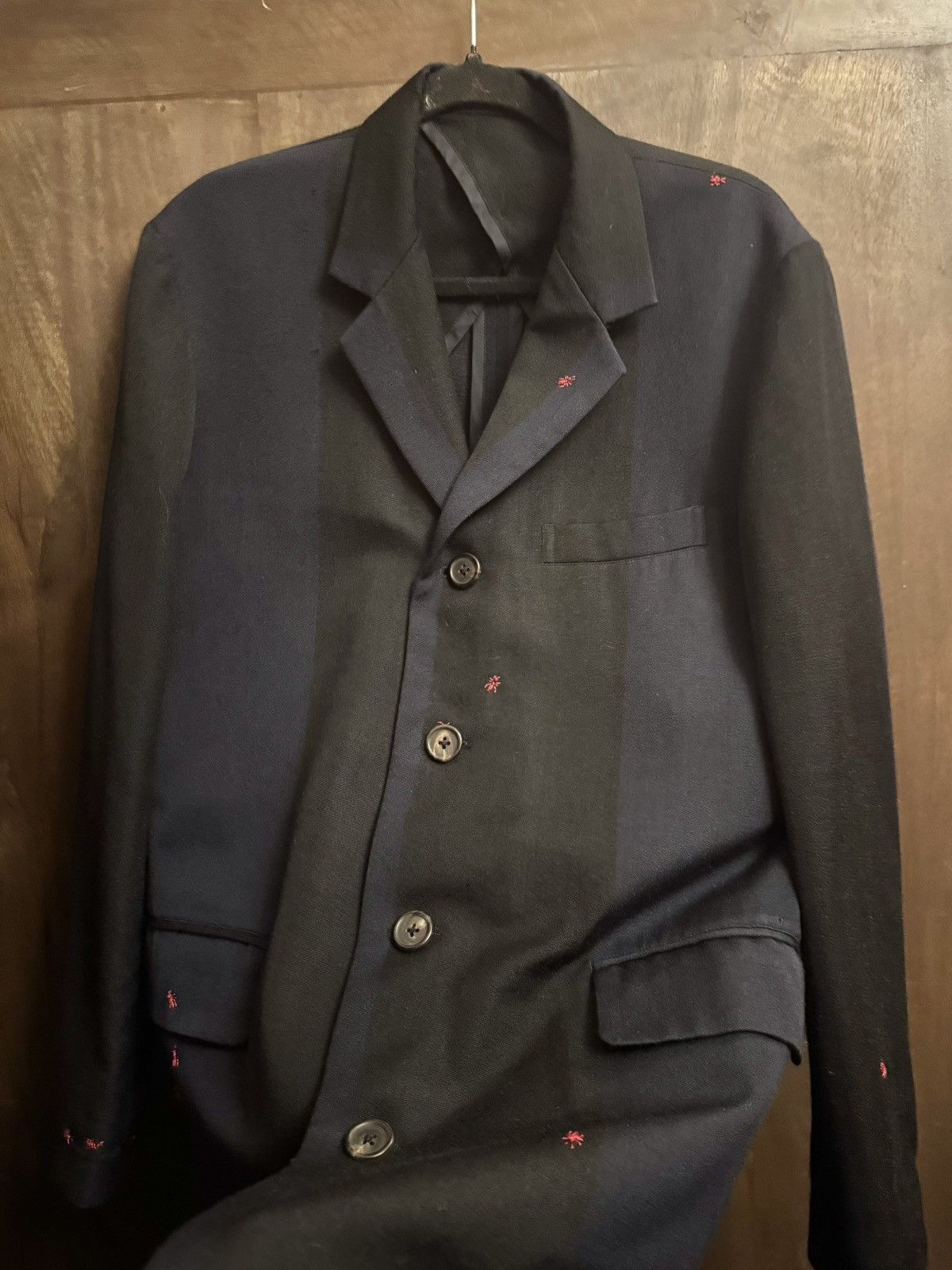 Yohji Yamamoto yohji yamamoto vintage wool embroidered coat 2jp men Size US S / EU 44-46 / 1 - 8 Thumbnail