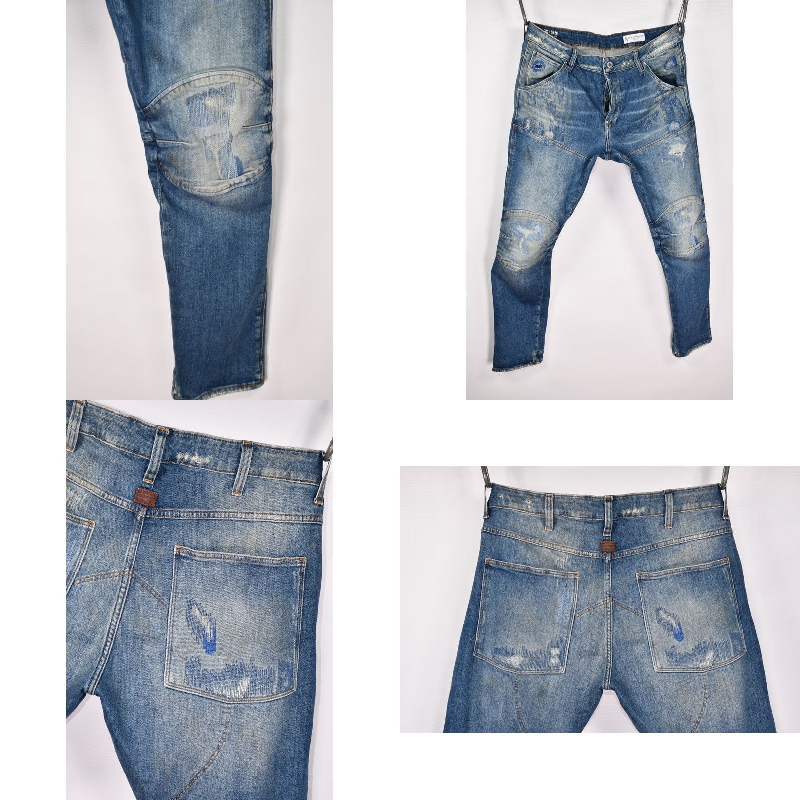 G-Star G-Star 5620 3D Slim Restored Denim Jeans Men W34 L30 Jeans Slim Blue Cotton 5-Pocket 98% Cotton 2% Elastane Men 34x30 Size US 34 / EU 50 - 8 Thumbnail