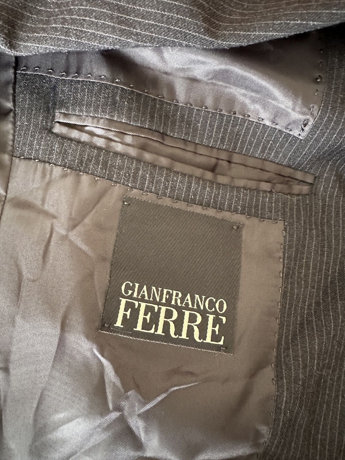 Gianfranco Ferre Gianfranco Ferre Dark Gray Wool Blazer Size 46 Size 46S - 6 Thumbnail