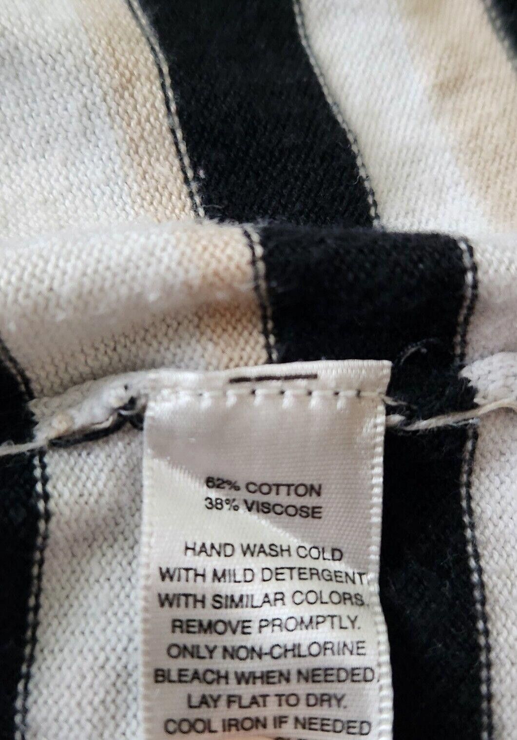 Designer White House Black Market Sweater Small Striped Blsck White Size S / US 4 / IT 40 - 6 Thumbnail