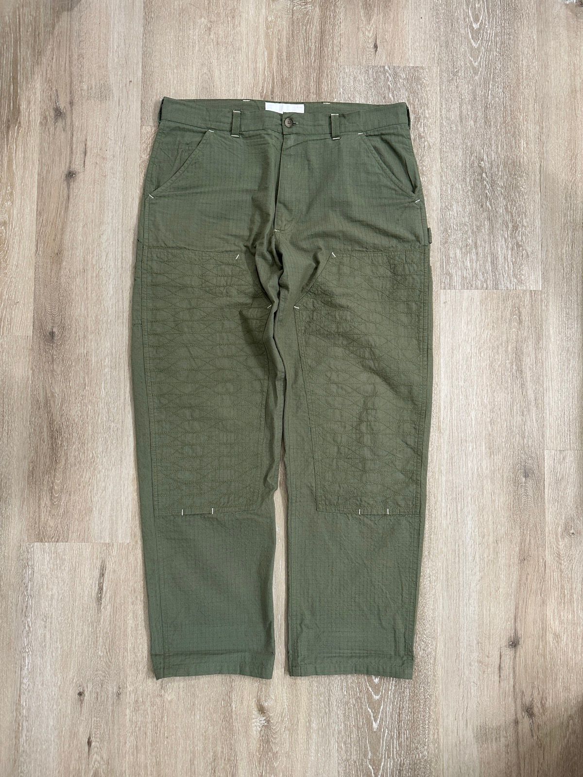 Pre-owned 18 East Double Knee Work Carpenter Pants In Green