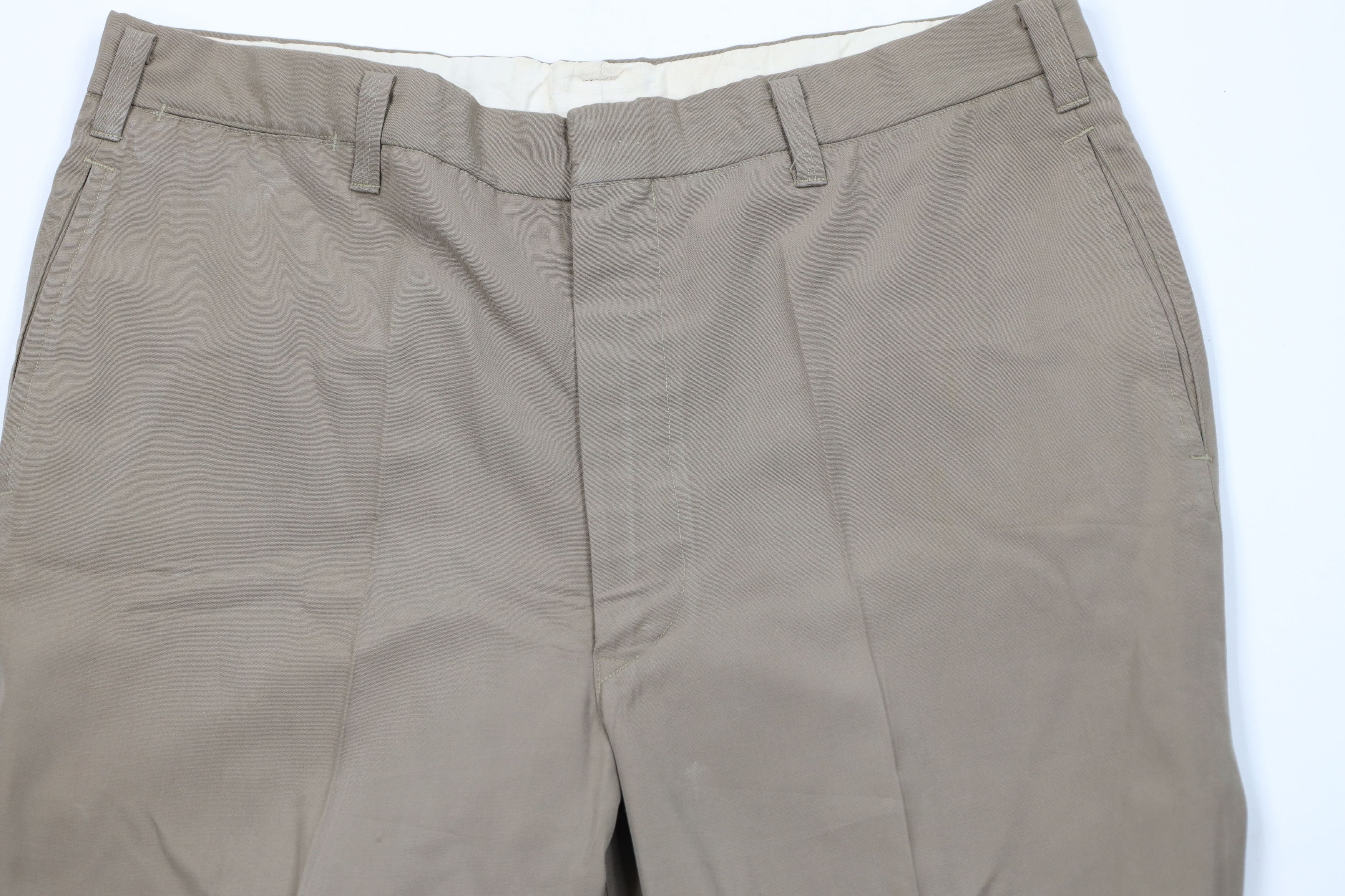 Vintage Vintage 50s 60s Streetwear Chino Pants Trousers Beige Size US 34 / EU 50 - 2 Thumbnail