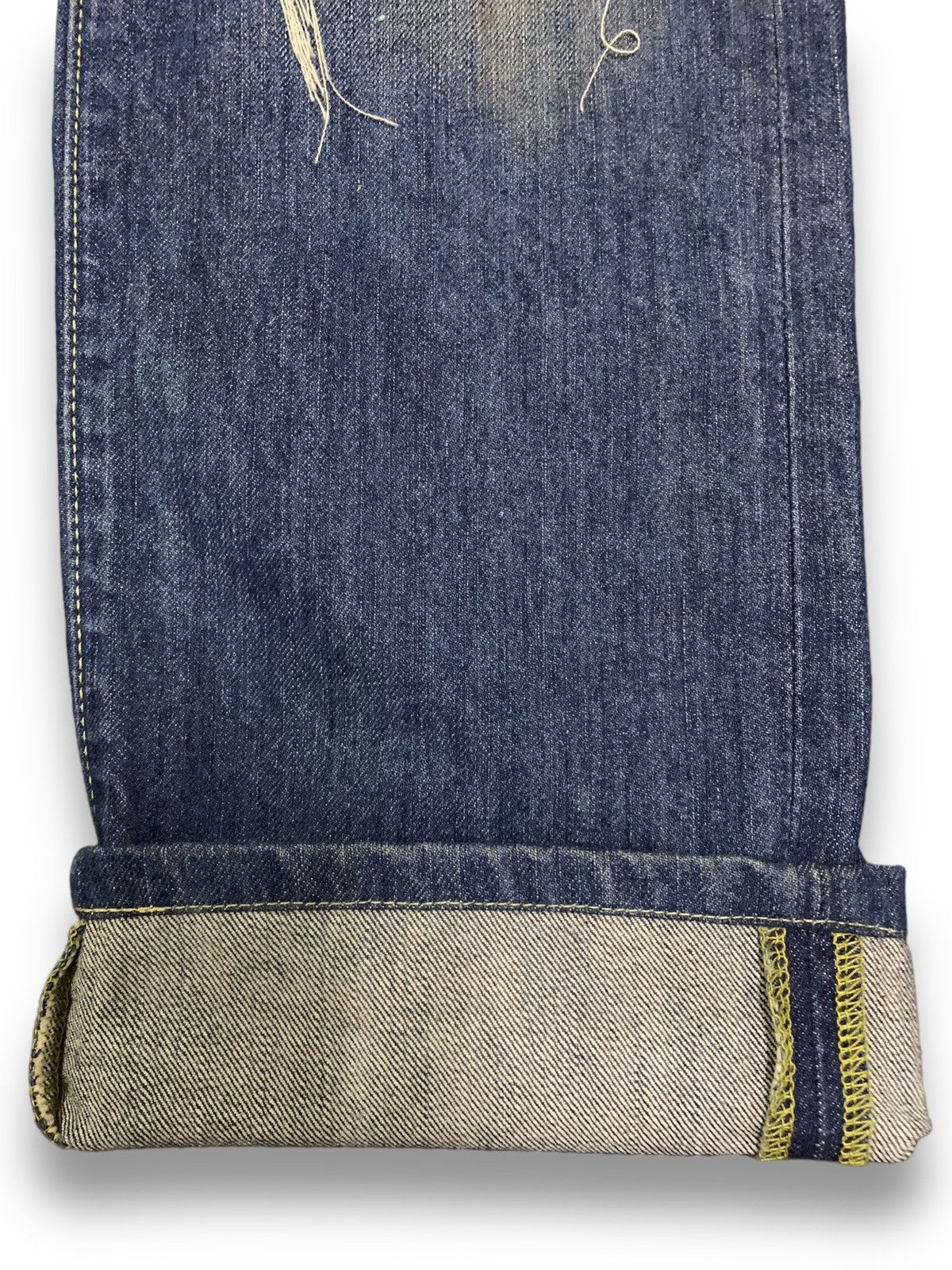 Jun Takahashi Vintage Uniqlo UJ S002 Blue Washed Distressed Grunge Jeans Size US 30 / EU 46 - 10 Thumbnail