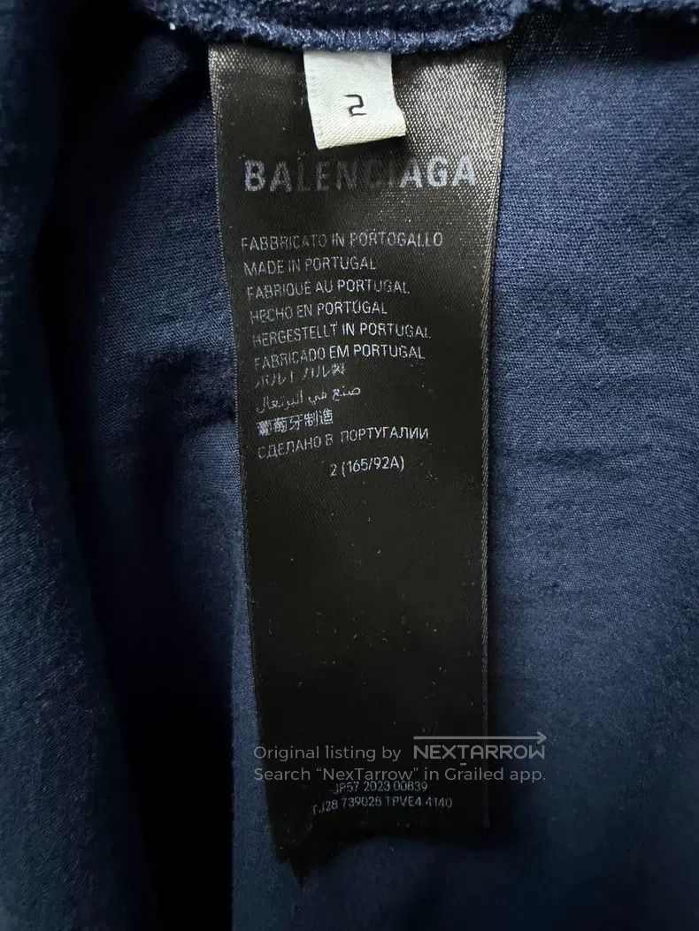 Balenciaga Balenciaga Navy Blue Short Sleeve T-Shirt Size US M / EU 48-50 / 2 - 4 Thumbnail