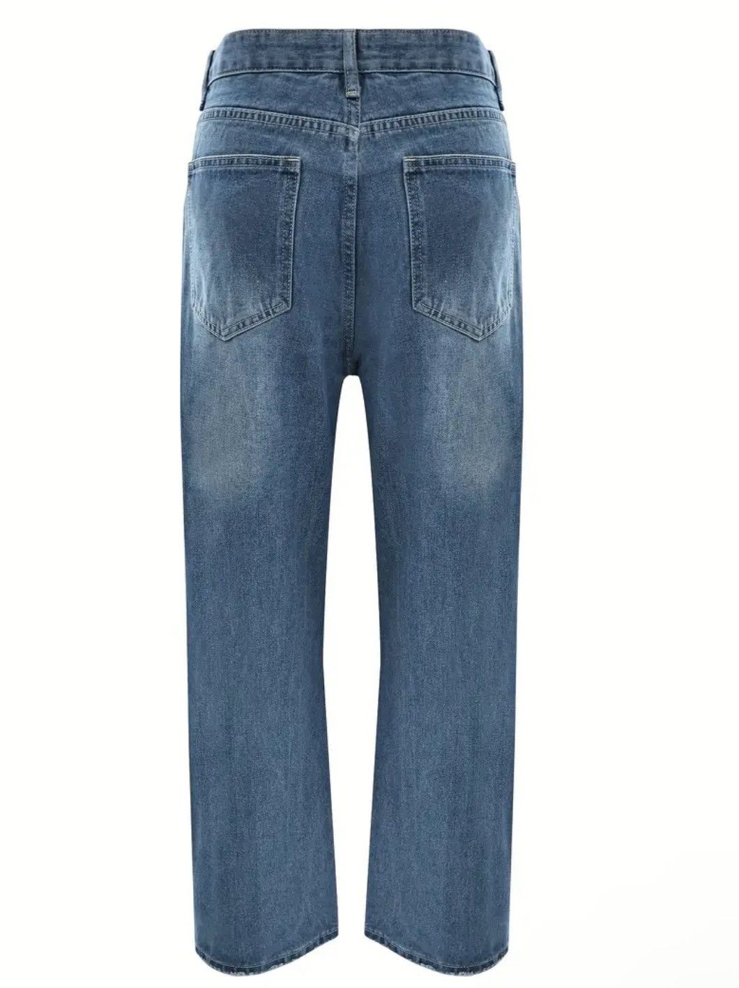 Designer × Vintage Straight Streetwear Classic Blue Loose Jeans Retro Style Size US 34 / EU 50 - 5 Thumbnail