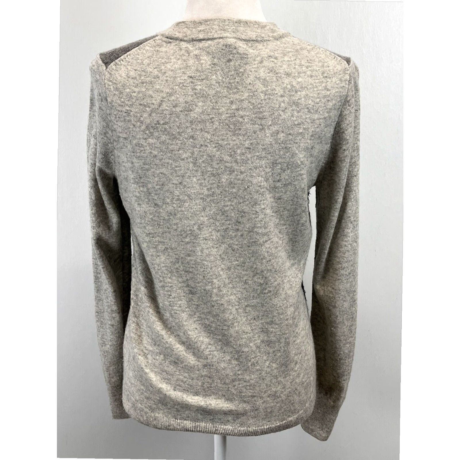 J.Crew J. Crew Wool Blend Sweater Women's Small Gray Crew Neck Pullover Fall Winter Size S / US 4 / IT 40 - 3 Thumbnail