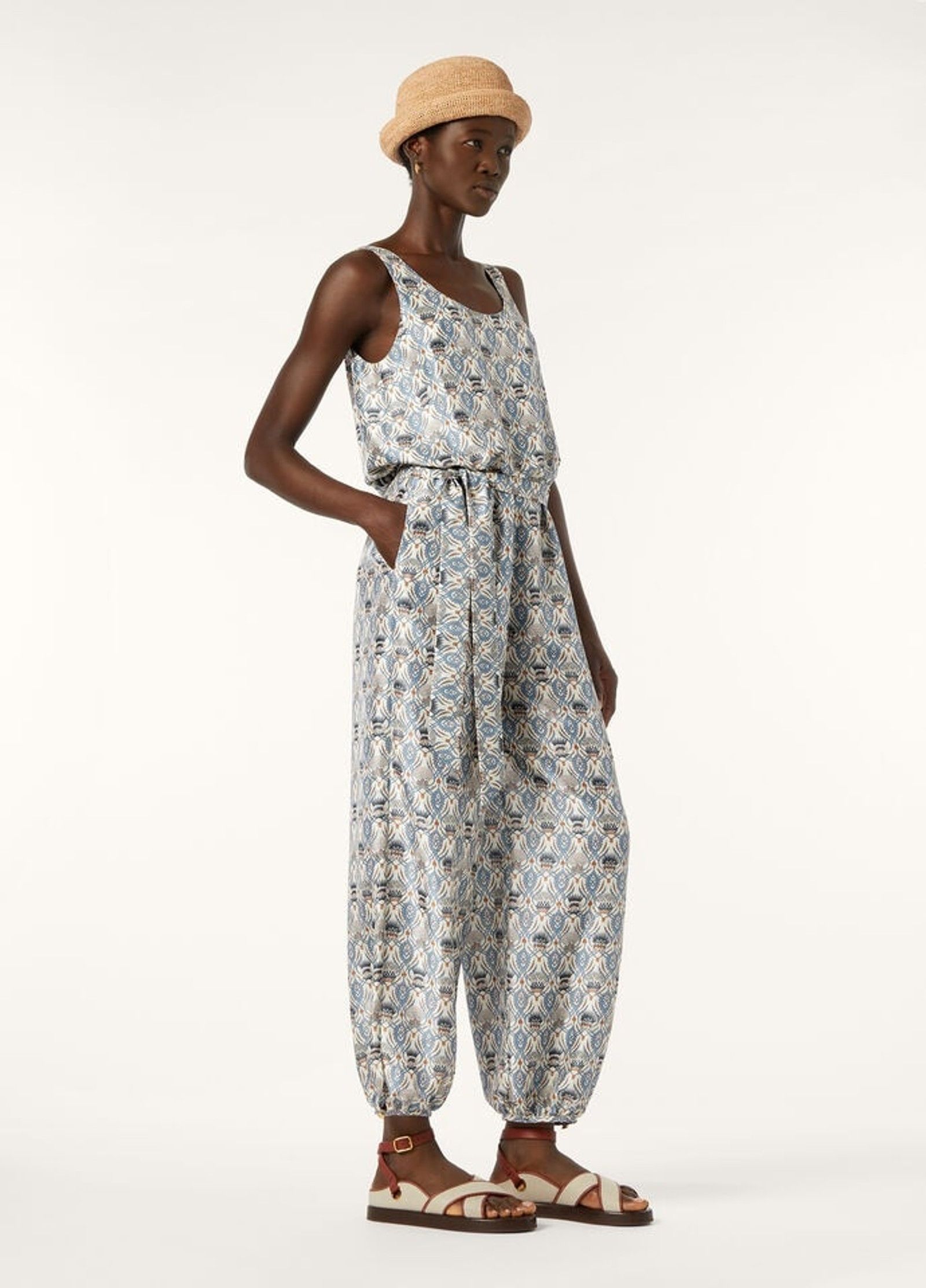 Loro Piana o1srvl11e0526 FAP0258 Nadia Jumpsuit in Multicolor Size 27" / US 4 / IT 40 - 4 Thumbnail