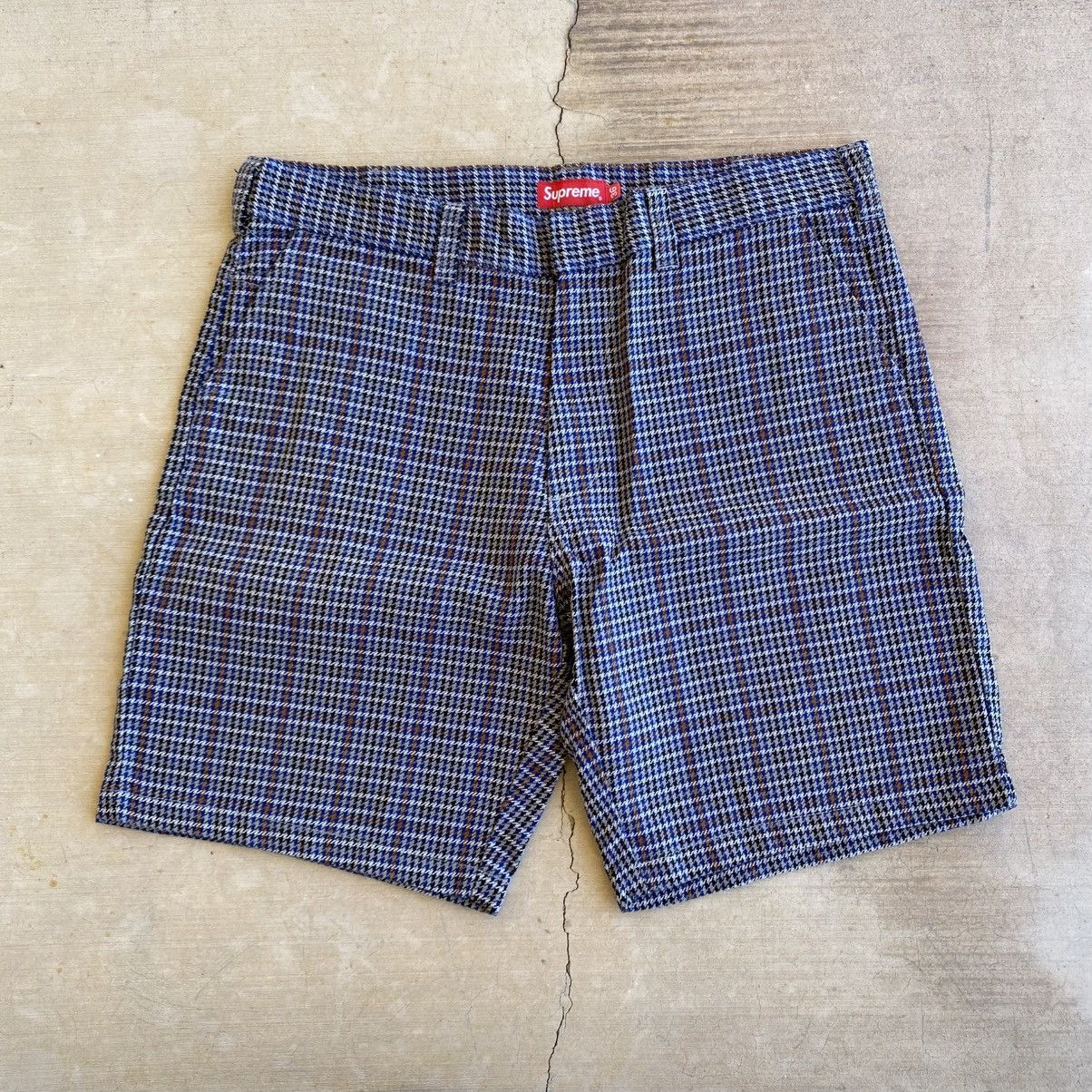Supreme Supreme Plaid Houndstooth Shorts Grey 2018 Size US 36 / EU 52 - 1 Thumbnail